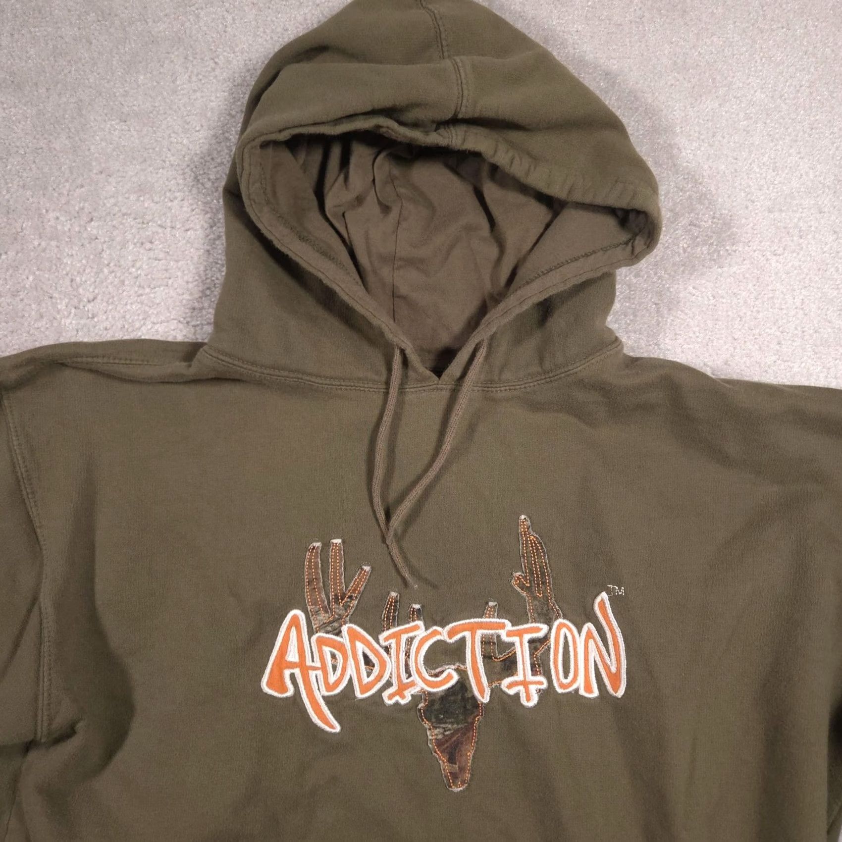 Vintage Yukon Gear Hoodie Mens XL Green Pullover Sweatshirt Addiction Deer Graphic Size US XL / EU 56 / 4 - 3 Thumbnail