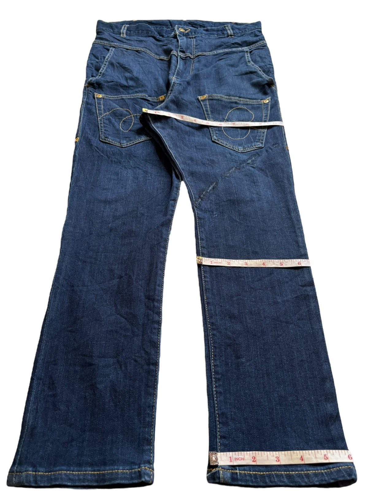 Issey Miyake × Japanese Brand × mercibeaucoup Vintage Mercibeaucoup Bush Pant Blue Wash Jeans Size US 32 / EU 48 - 15 Thumbnail