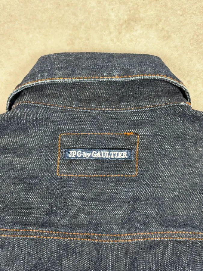 Jean Paul Gaultier 2000s Jean Paul Gaultier Navy Brut Denim Elastic Jacket Size US M / EU 48-50 / 2 - 12 Thumbnail