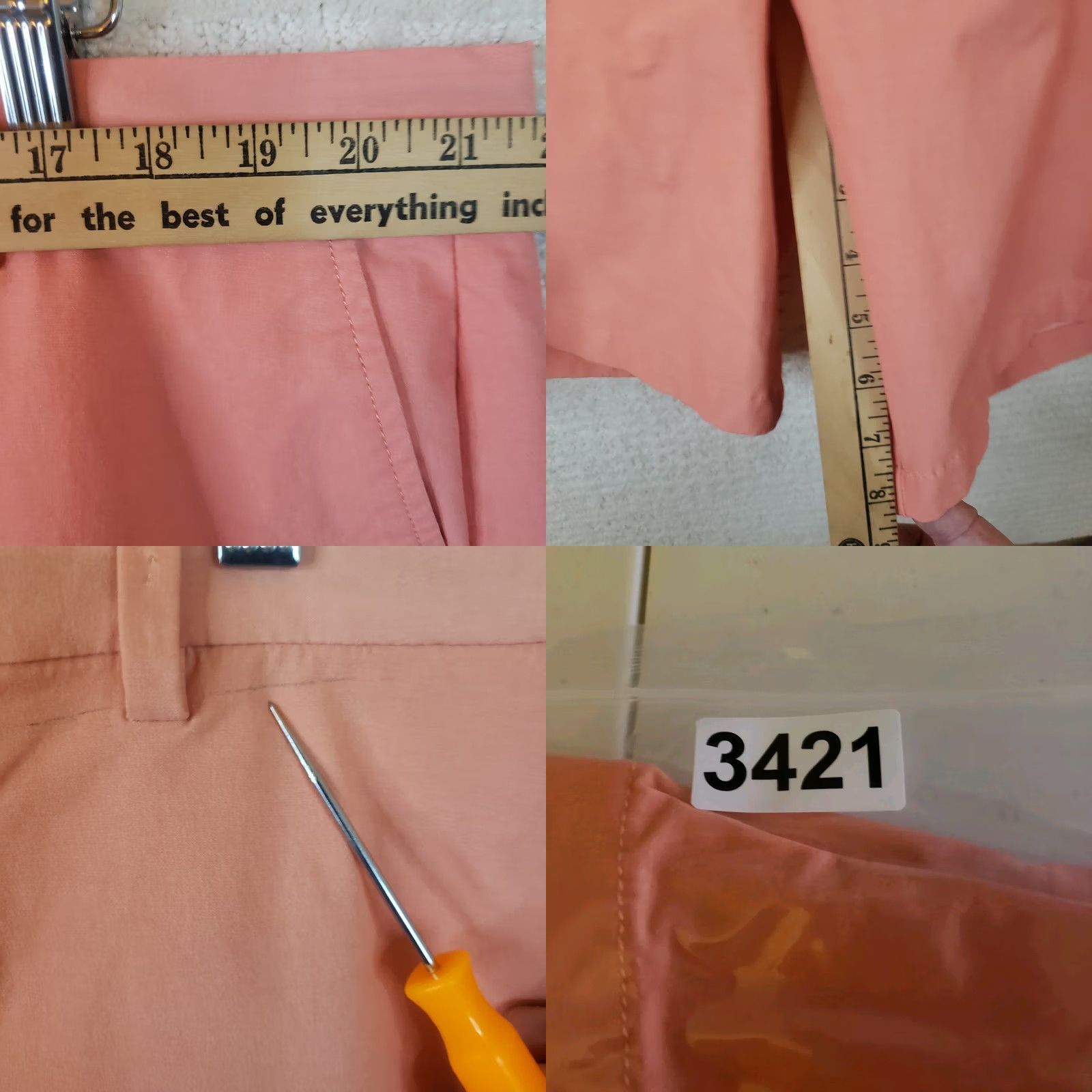 Vineyard Vines Vineyard Vines OTG Shorts Mens 40x9” Coral Orange Cotton Nylon Spandex Slash Pocket Chino Regular Size US 40 / EU 56 - 9 Thumbnail