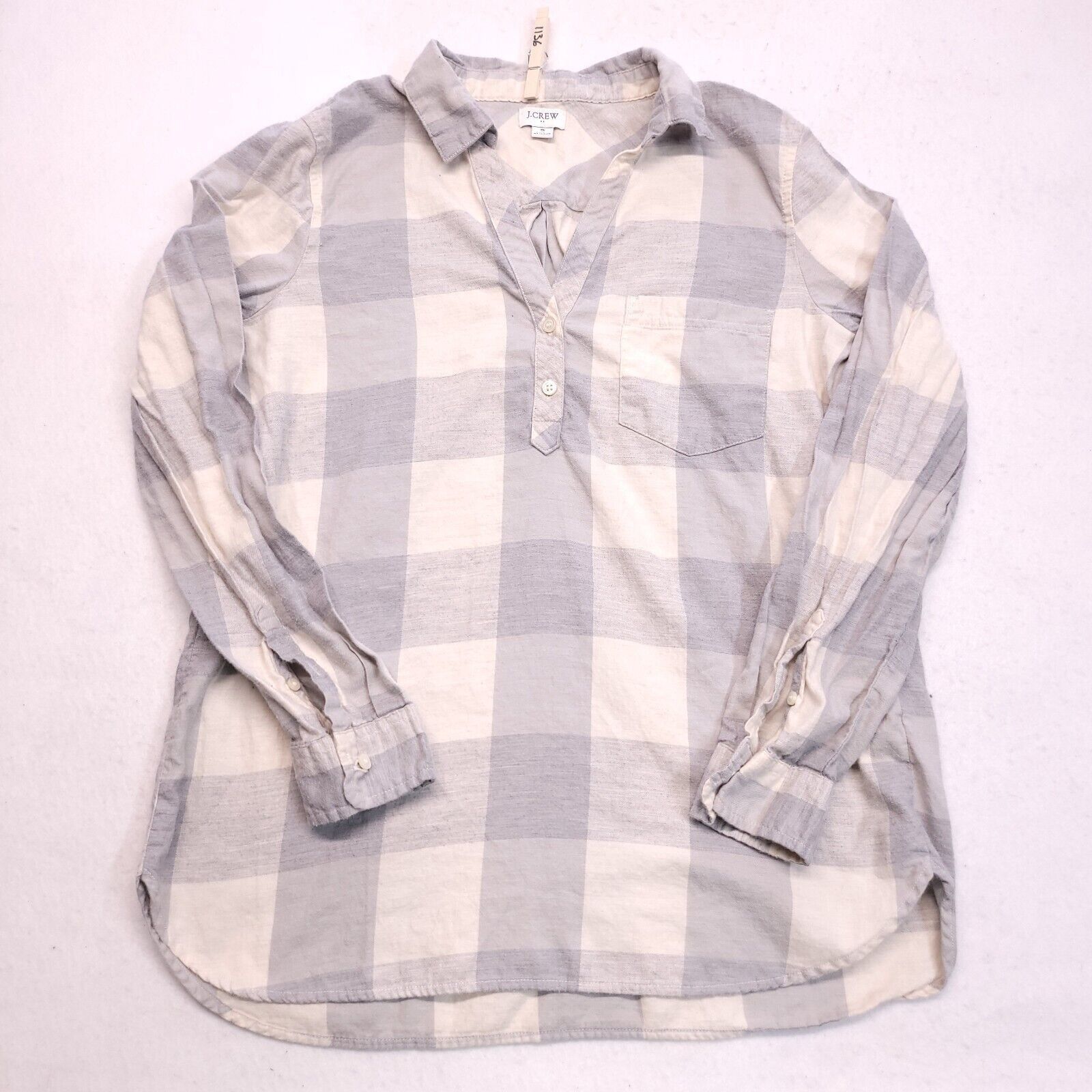 J.Crew JCrew Casual Pullover Collared Shirt Women Size S Blue White Size S / US 4 / IT 40 - 2 Thumbnail