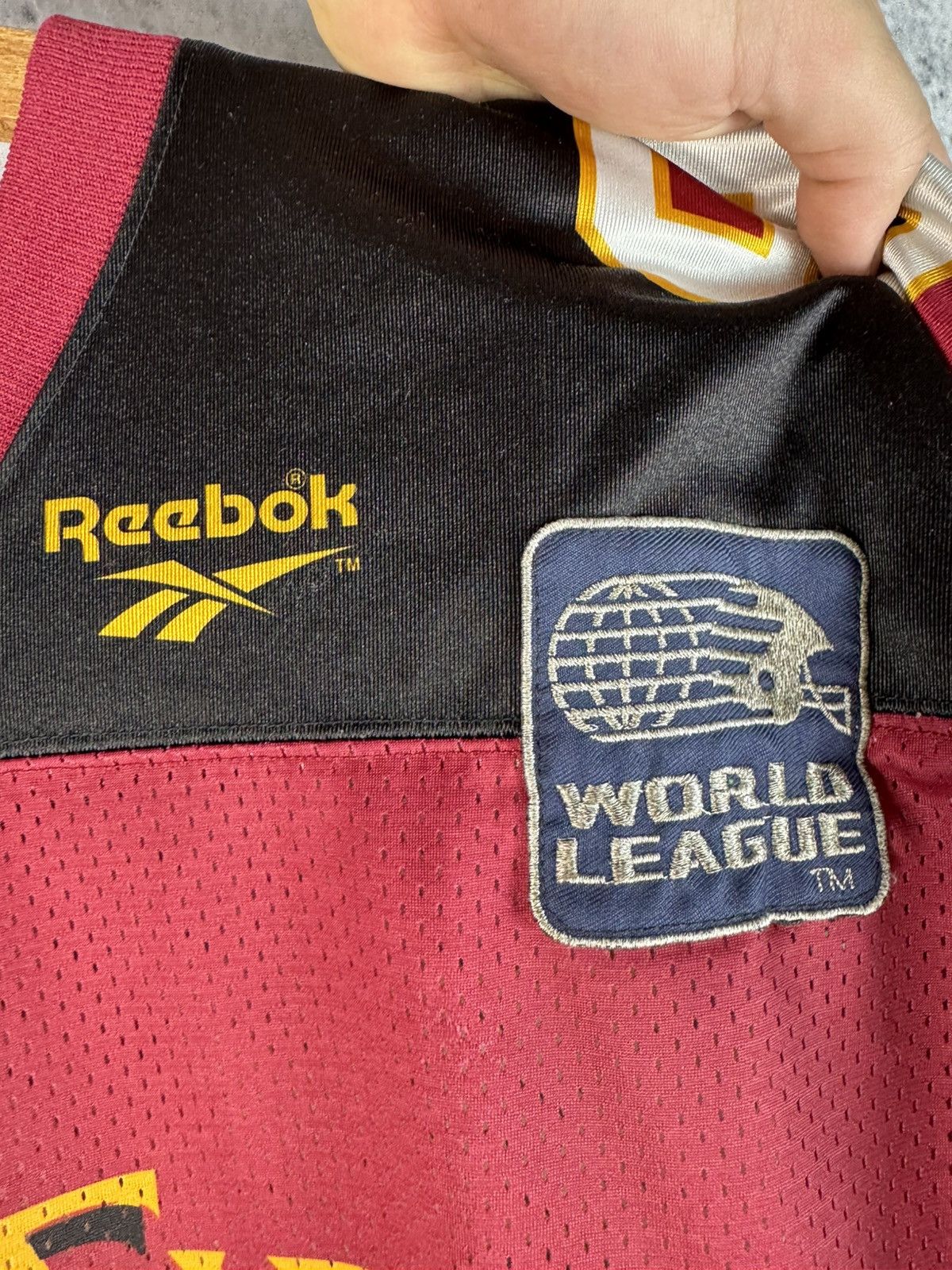 NFL NFL 1995 Rhein Fire #95 Reebok Home Jersey World League Size US XXL / EU 58 / 5 - 4 Thumbnail