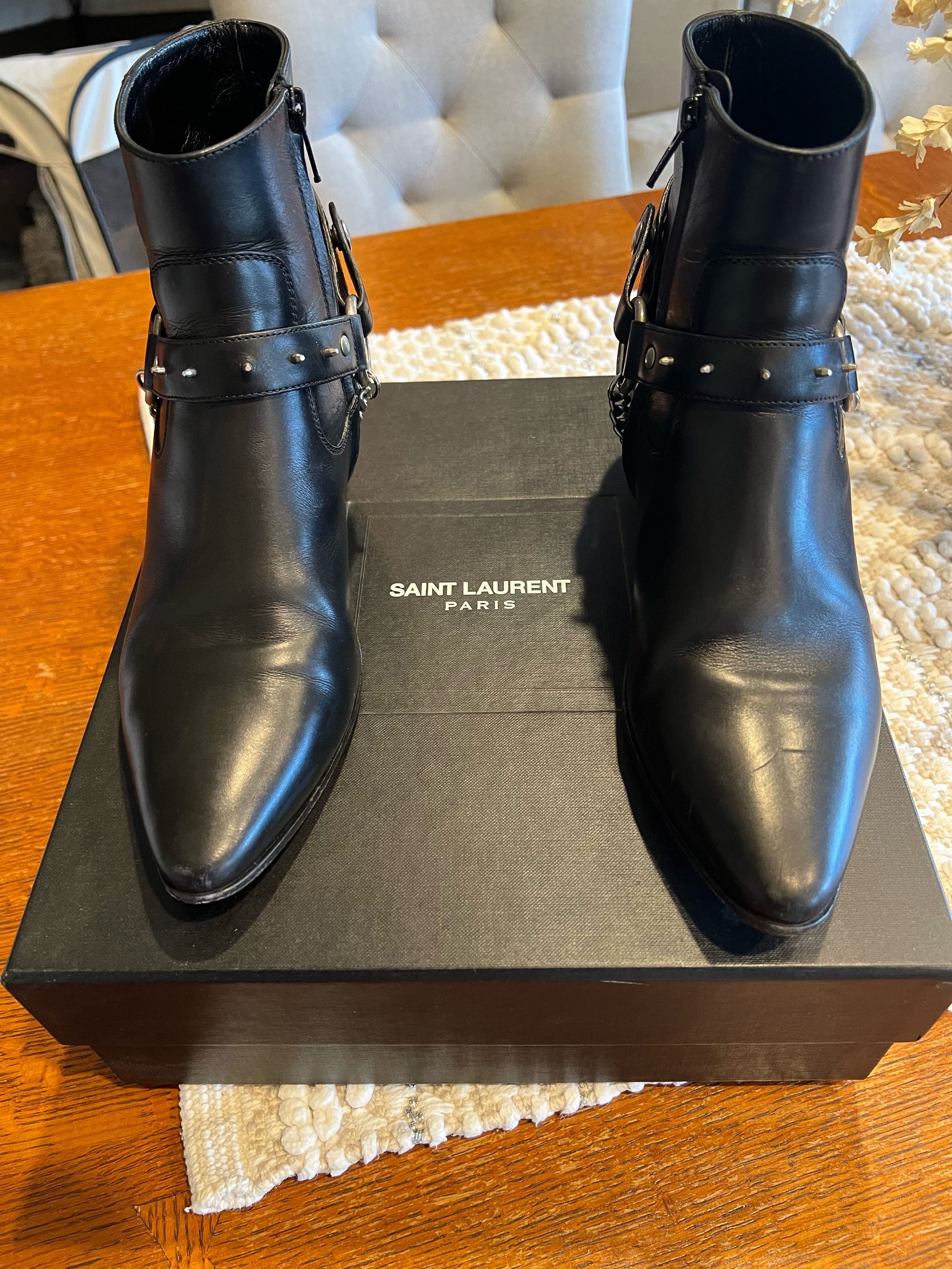 Yves Saint Laurent 2016 Chain Wyatts (Hedi Slimane) Size US 10.5 / IT 40.5 - 3 Thumbnail
