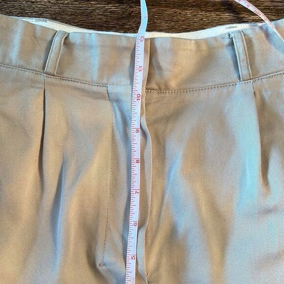 Max Mara S Maxmara beige pleated wide leg crop pants 4 small Size 27" / US 4 / IT 40 - 9 Thumbnail