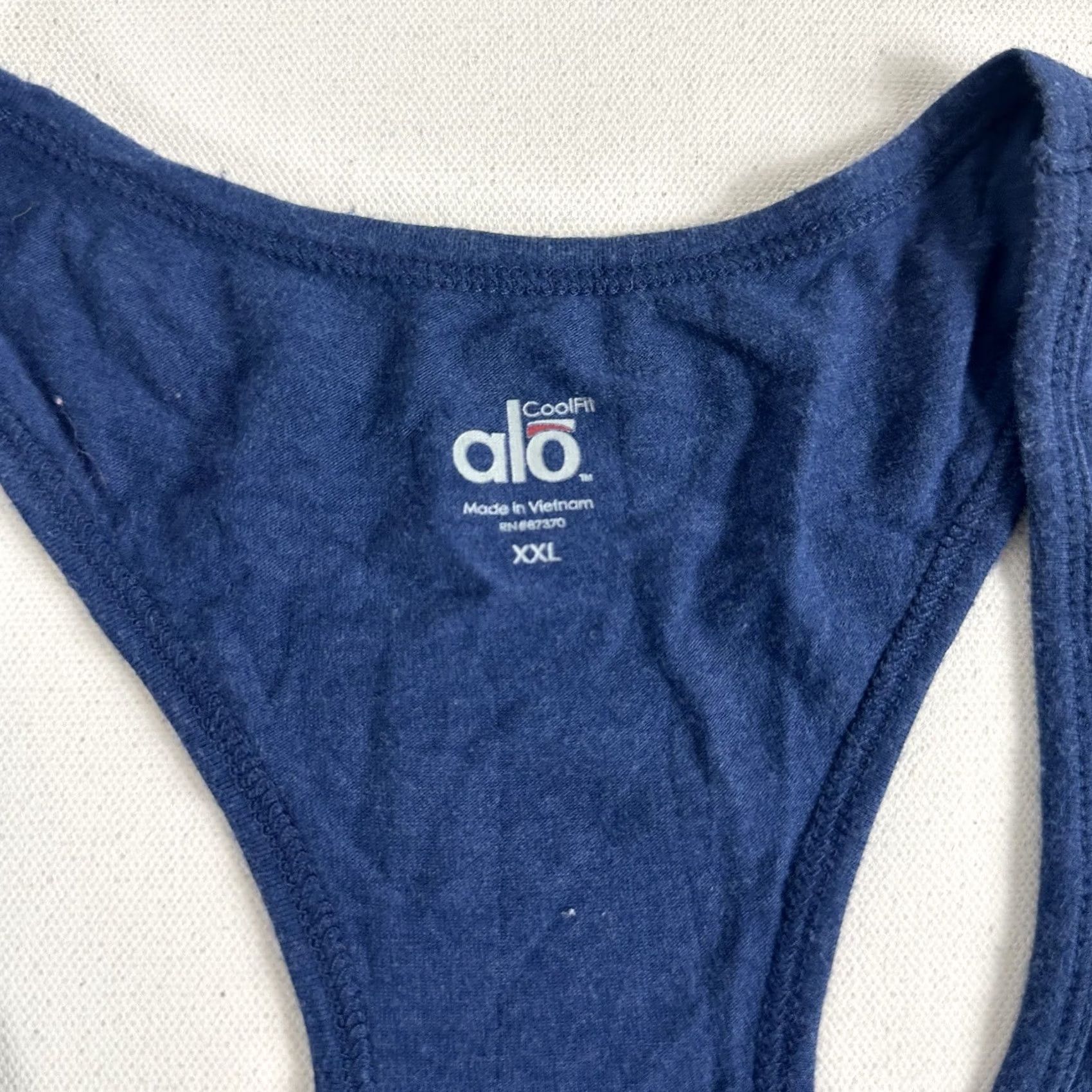Alo ALO Cool Fit Racerback Tank Top Womens 2XL Blue Running Active Gym Training Yoga Shirt Size XXL / US 16-18 / IT 52-54 - 6 Thumbnail