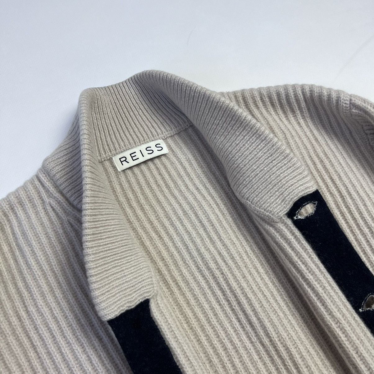 Reiss Reiss heavy knit wool ribbed cardigan Size US M / EU 48-50 / 2 - 2 Thumbnail