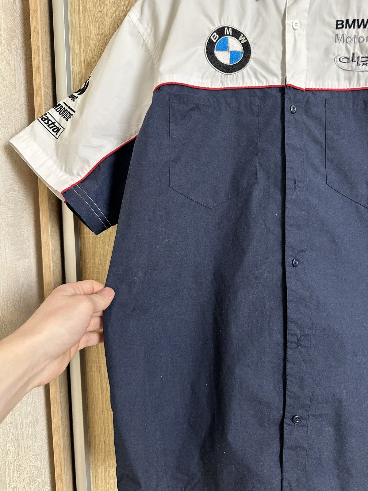 BMW 🔥 Vintage BMW Motorrad Motorsport Alpha Racing Shirt F1 Size US XL / EU 56 / 4 - 3 Thumbnail