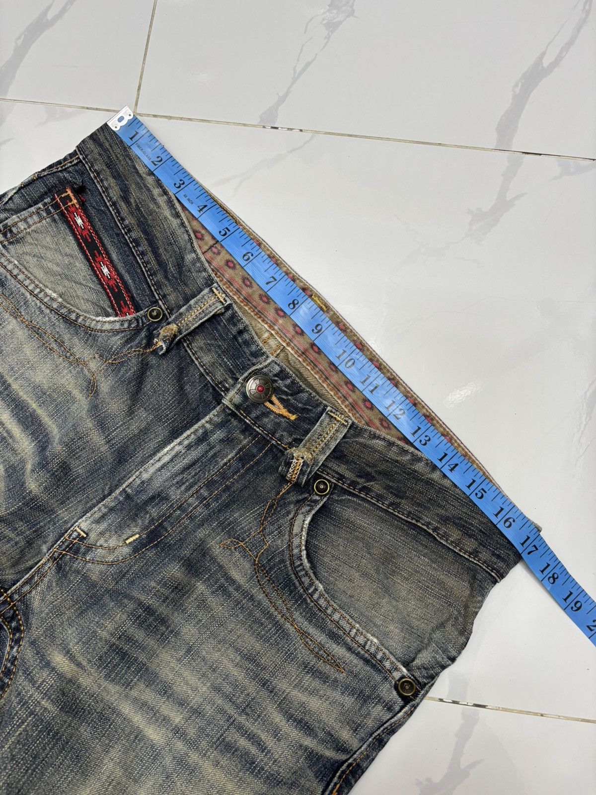 Kapital 🔥EDWIN EXCLUSIVE VINTAGE MUD WASH RUSTY JEANS DISTRESSED Size US 34 / EU 50 - 9 Thumbnail
