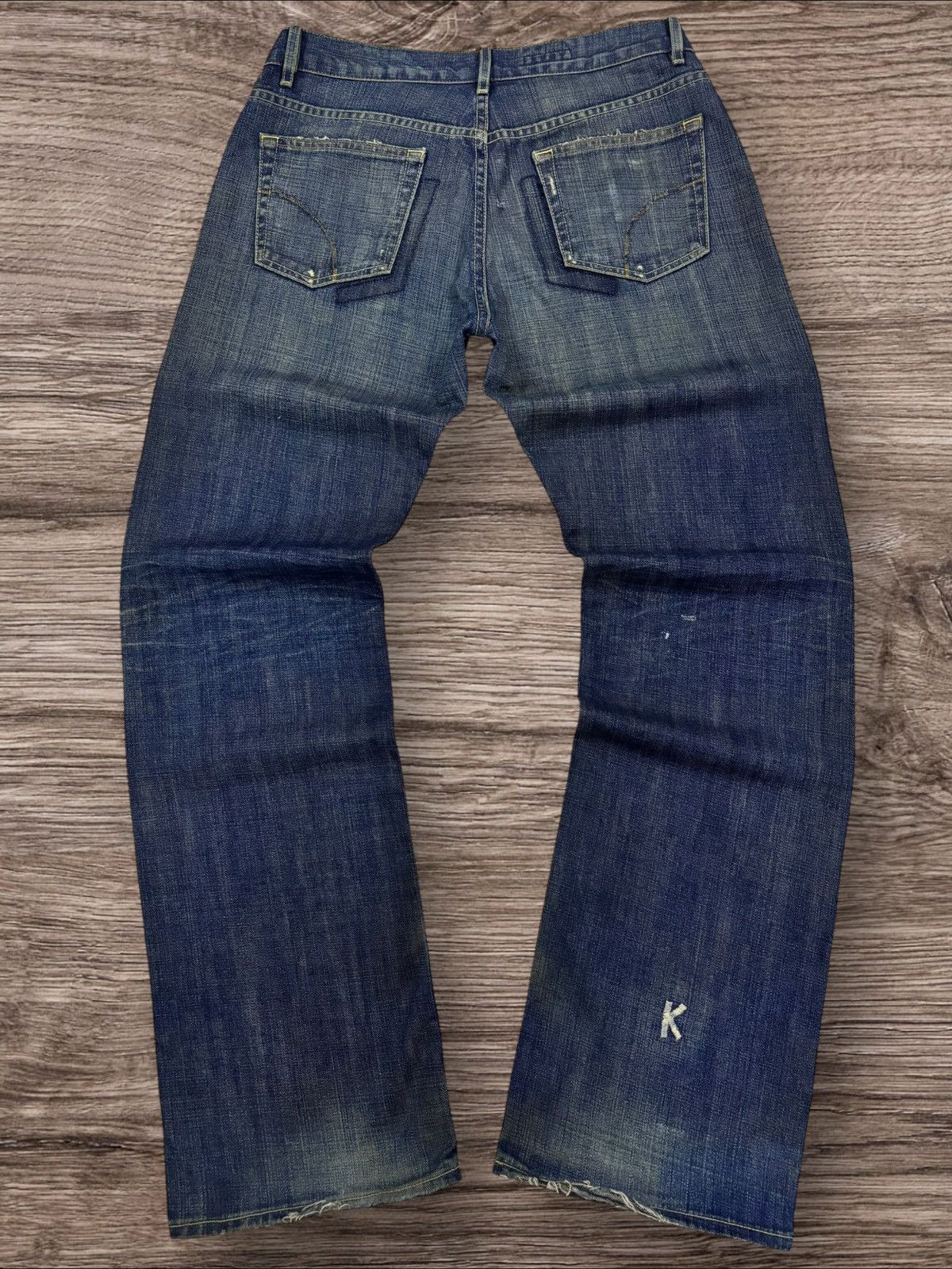 Jun Takahashi Kunna Kunna Japan Grunge Cross Shade Distress Jeans Size US 32 / EU 48 - 3 Thumbnail