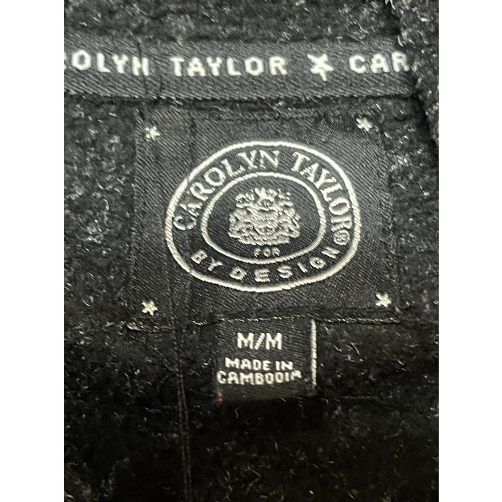 Vintage Carolyn Taylor By Design Hoodie Womens Size Medium Black Full Zip Pockets Size M / US 6-8 / IT 42-44 - 5 Thumbnail