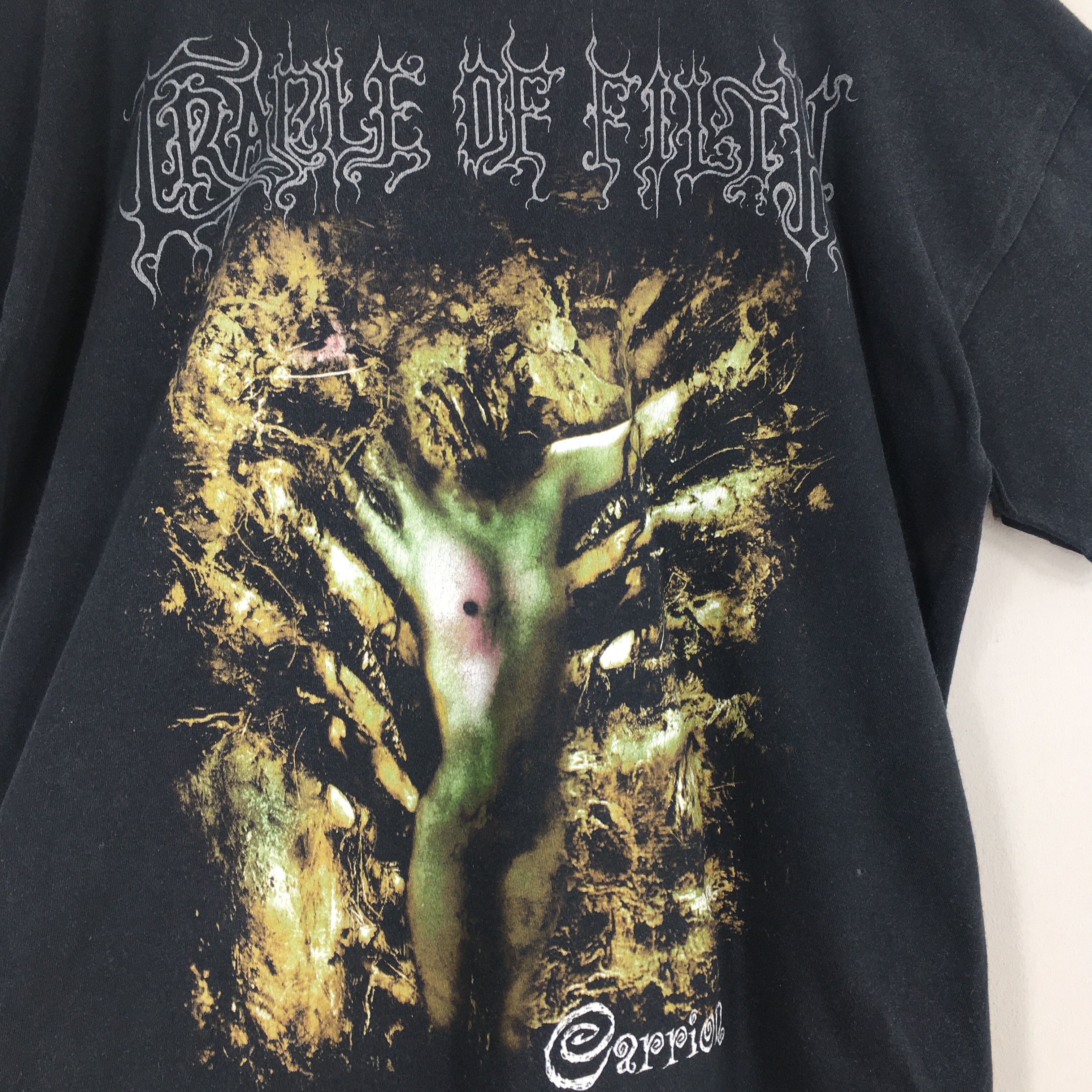 Band Tees Vintage 90's Cradle of Filth Carrion T shirt Large Size US L / EU 52-54 / 3 - 3 Thumbnail