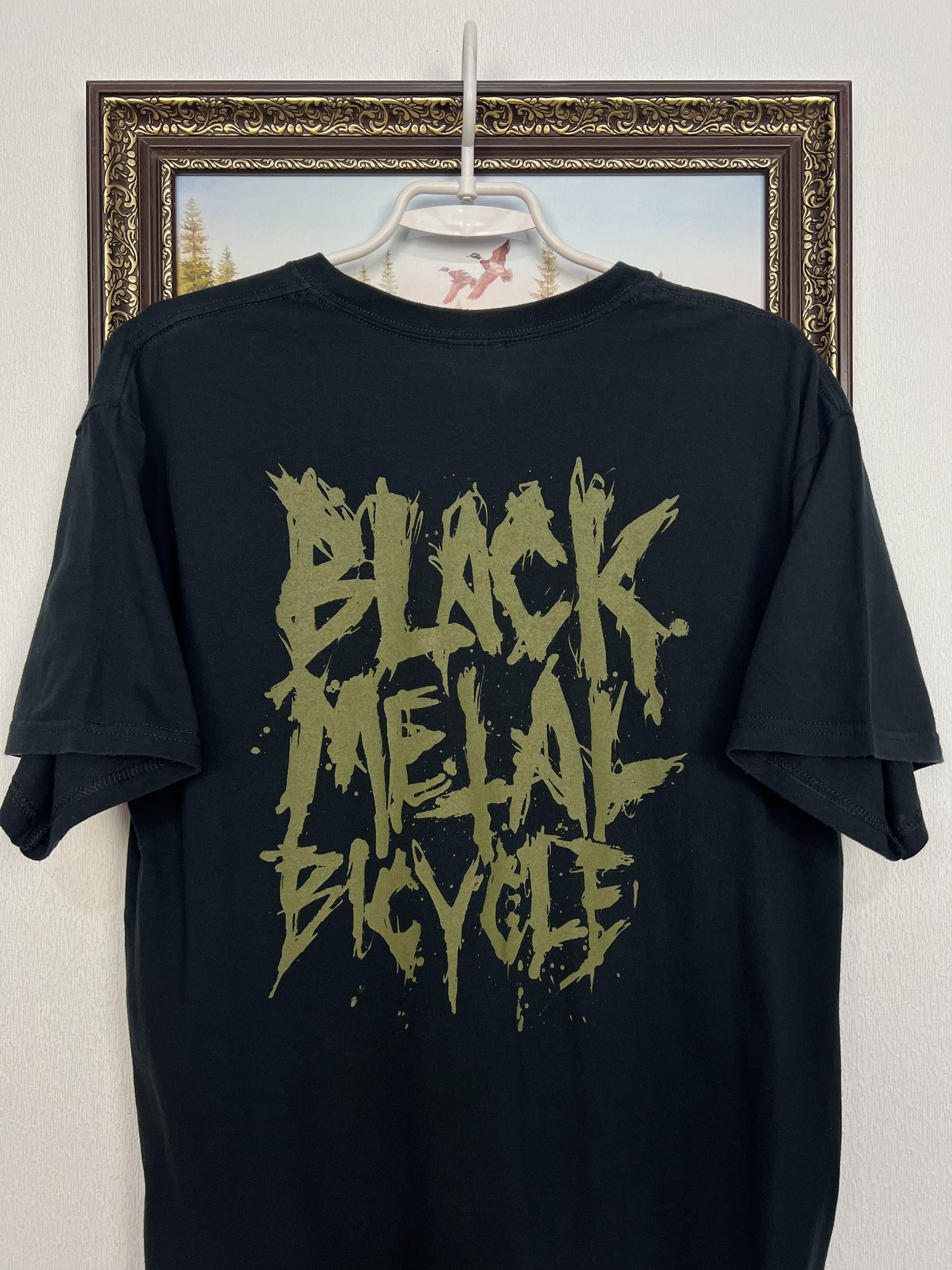 Vintage Cancer Bats Black Metal Bicycle Over Print Tee Shirt Rare Size US L / EU 52-54 / 3 - 8 Thumbnail
