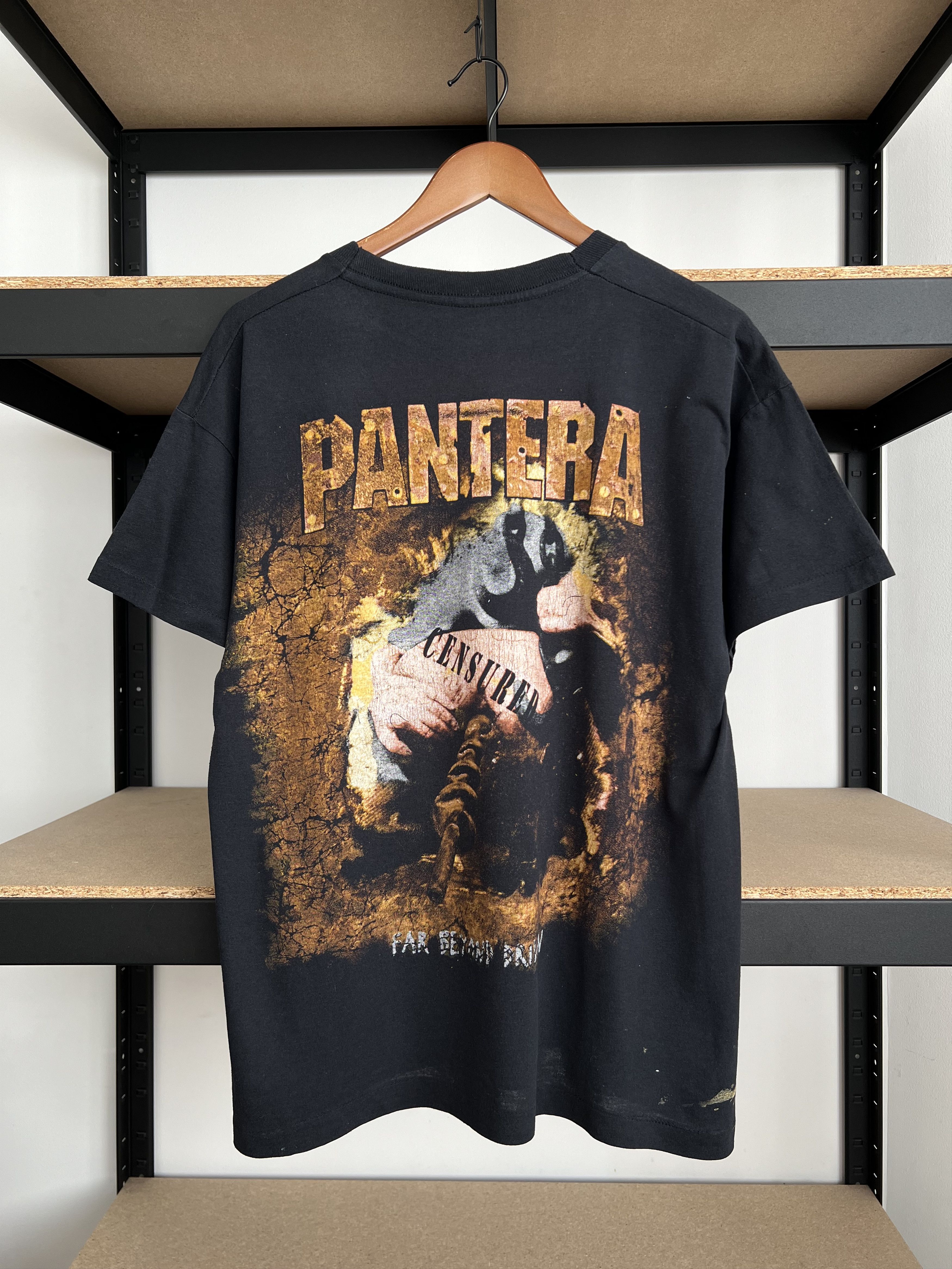 Band Tees Vintage 90s Pantera Far Beyond Driven Black T-shirt Size US L / EU 52-54 / 3 - 4 Thumbnail
