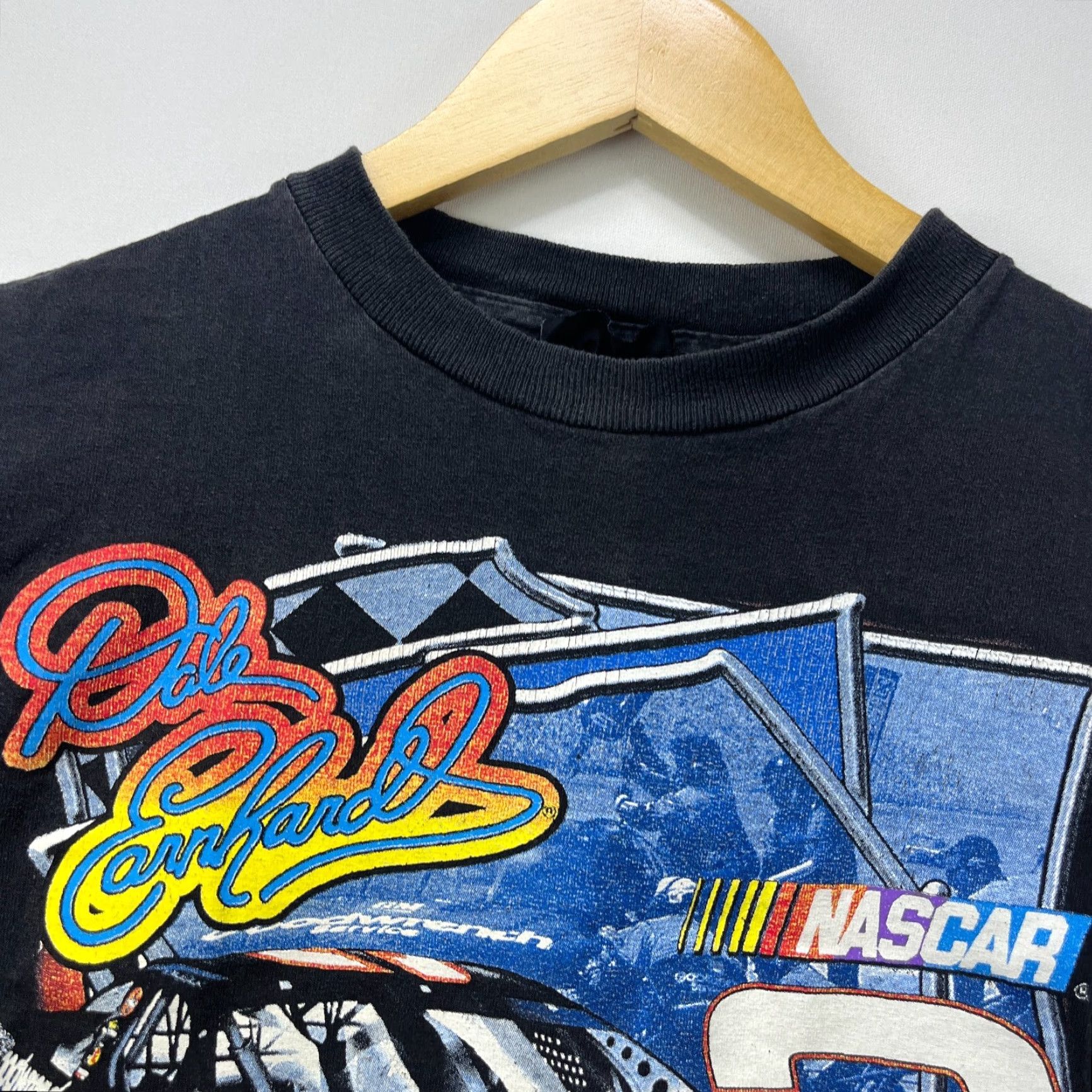 NASCAR VINTAGE NASCAR Dale Earnhardt Racing T Shirt Medium Black Mens Shirts Size US M / EU 48-50 / 2 - 4 Thumbnail