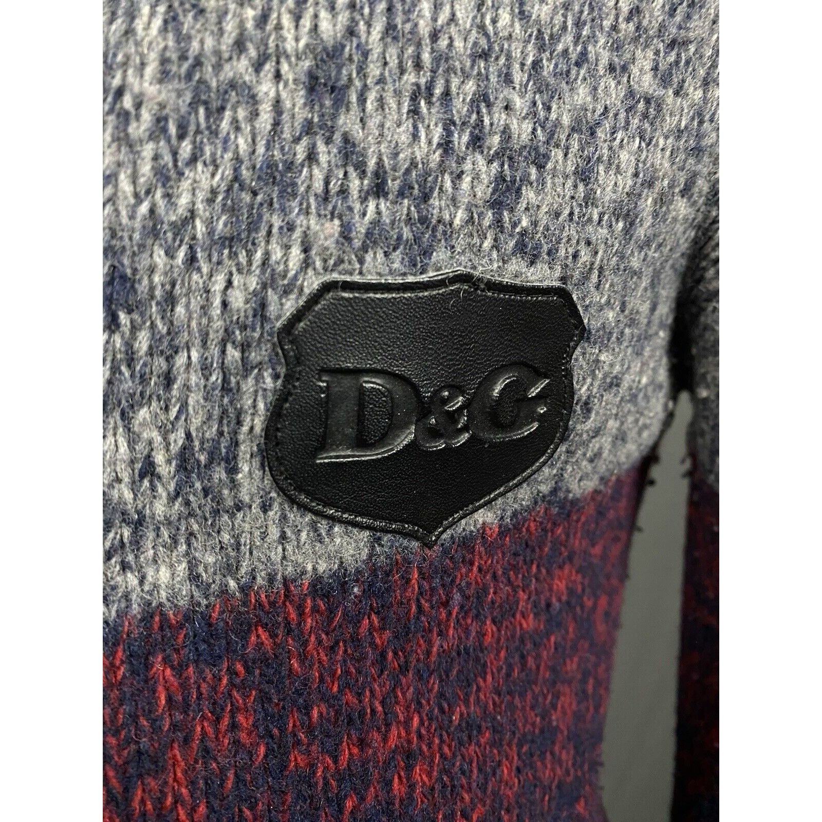 Dolce & Gabbana Dolce&Gabbana Men's Purple Gray Heavy Knitted Full Zip Sweat Size US S / EU 44-46 / 1 - 9 Thumbnail