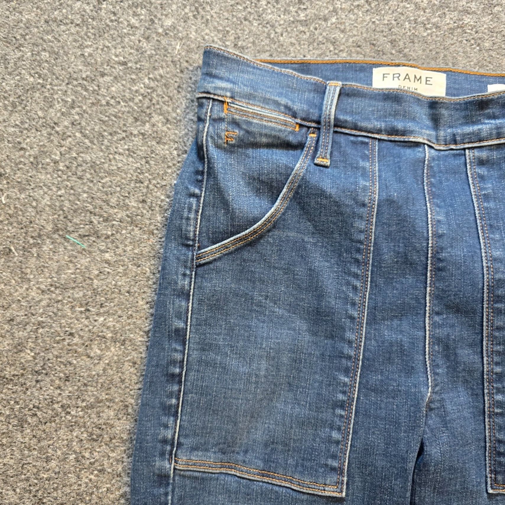 Frame FRAME Jeans Womens Size 25 Blue Le Skinny De Francoise High Rise Side Zip Casual Shirt? Size 42" / US 20 - 3 Thumbnail