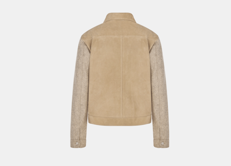 Dior o1w1db11025 413L42 Two-Material Jacket in Beige Size US M / EU 48-50 / 2 - 2 Thumbnail