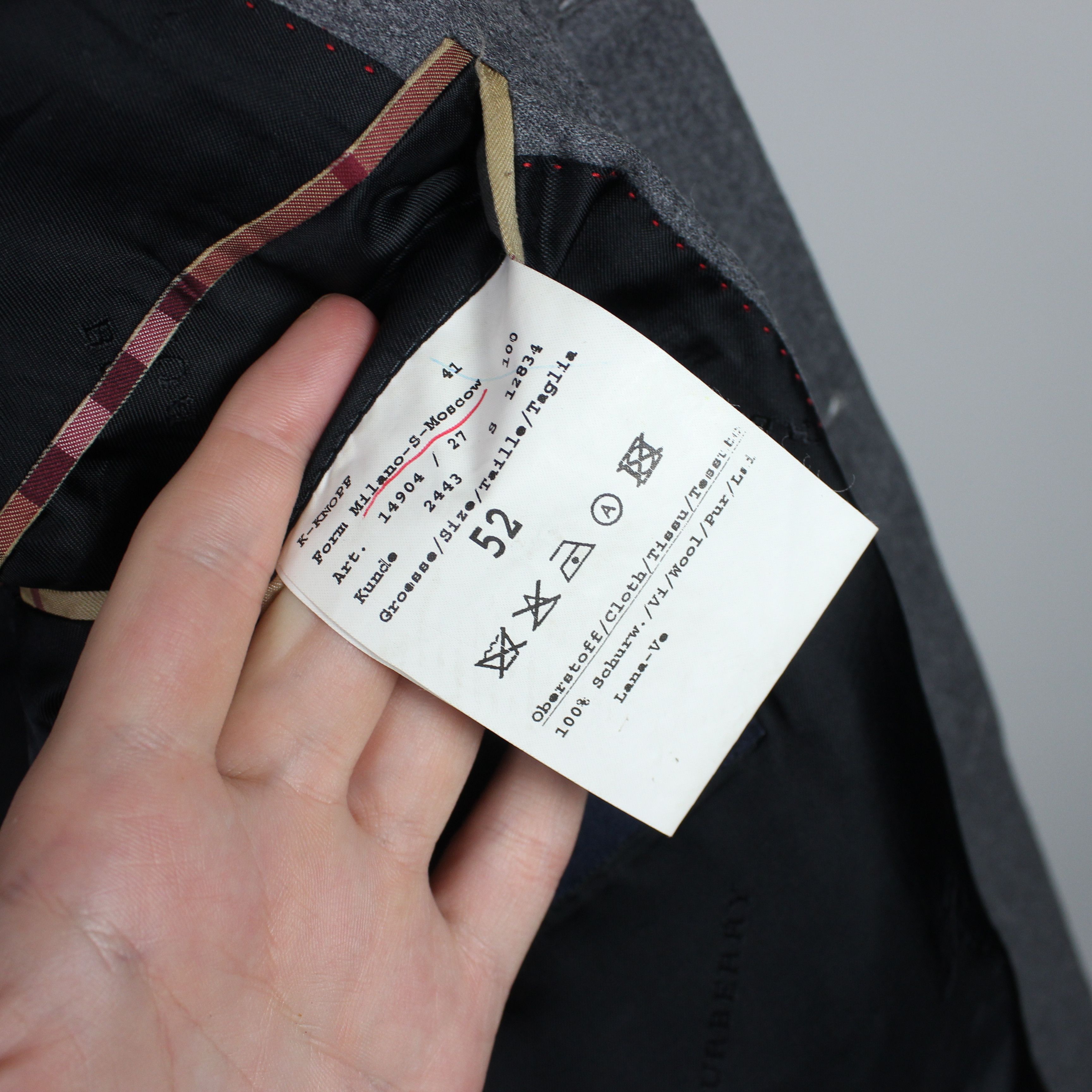 Burberry Burberry blazer wool 52 42R 3 buttons gray XL Size 42R - 6 Thumbnail