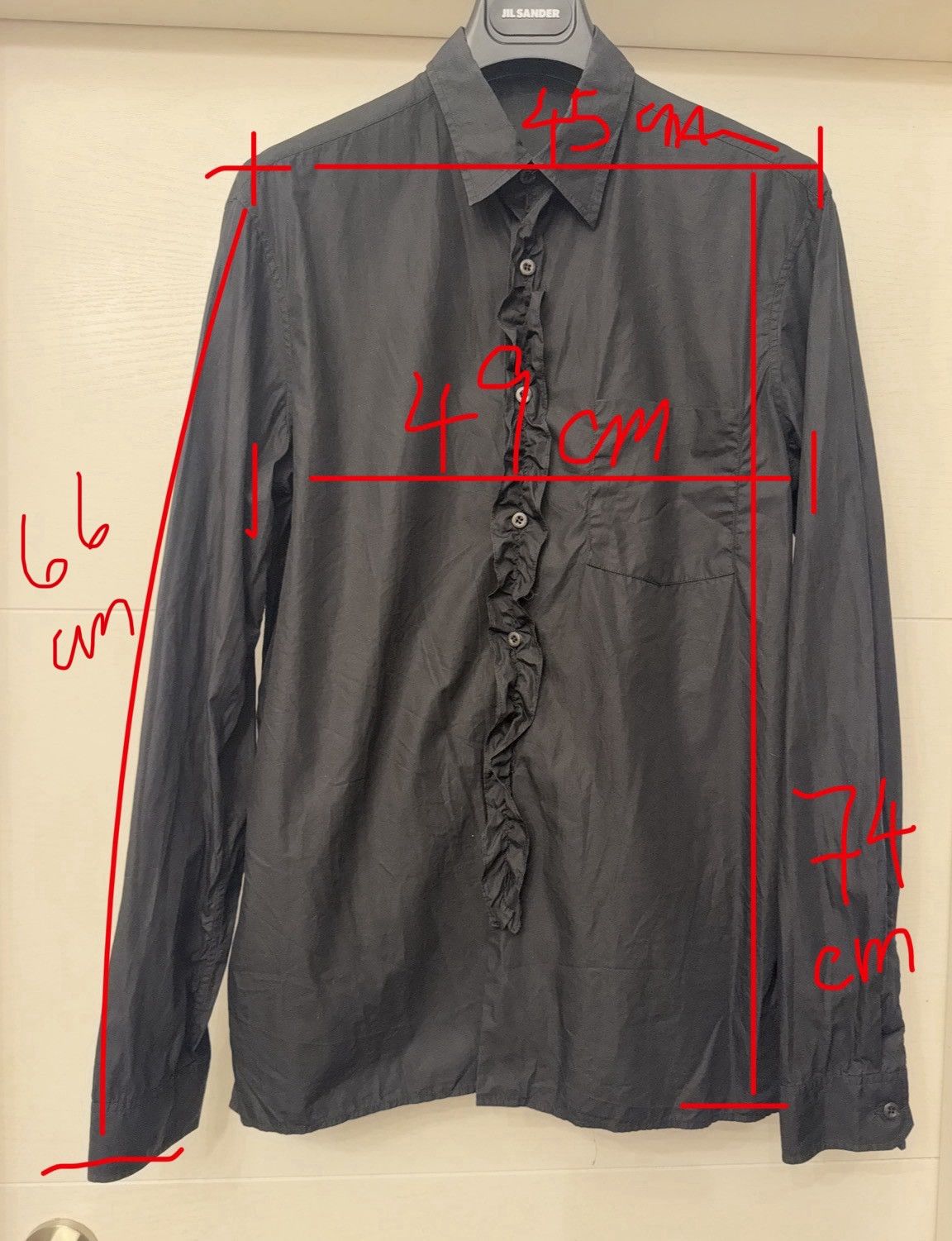 Prada Prada ruffled shirt size 39 M 15 1/2 Size US M / EU 48-50 / 2 - 11 Thumbnail