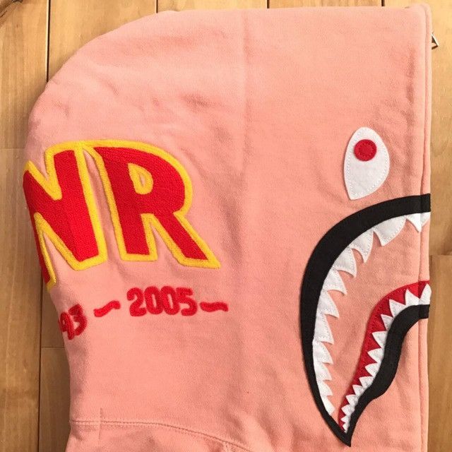 Bape Salmon Color Shark Full Zip Hoodie BAPE a bathing ape PONR Size US L / EU 52-54 / 3 - 4 Thumbnail