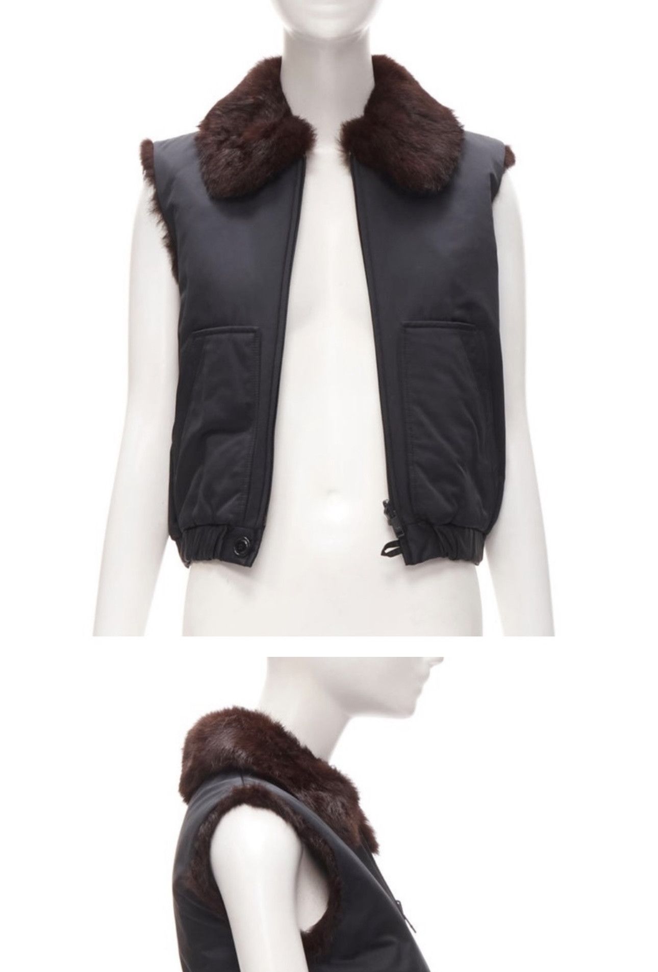 Y-3 Y-3 Archive Yohji Yamamoto FW2007 Reversible Rabbit Fur Vest Size S / US 4 / IT 40 - 1 Thumbnail