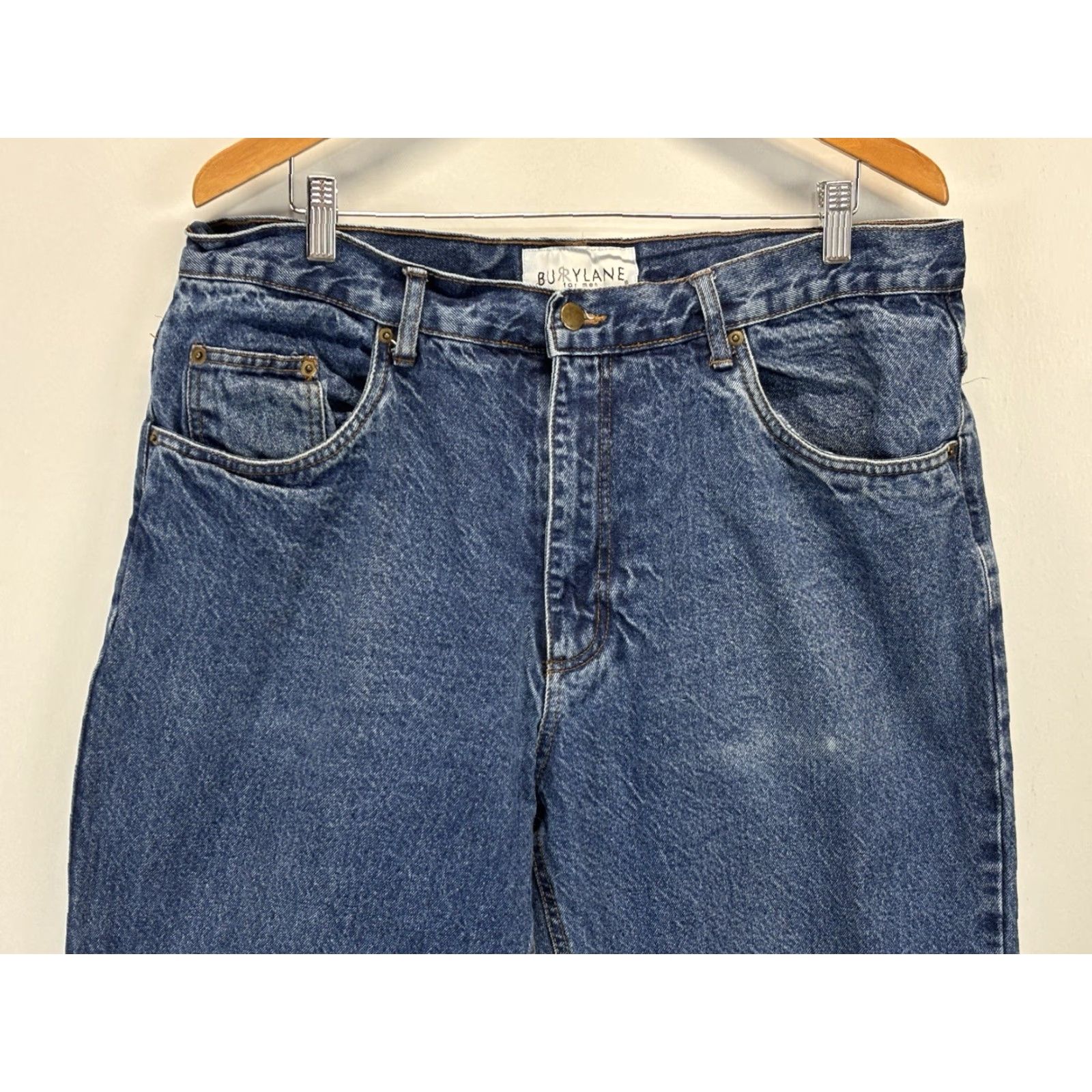 Denime Burry Lane Men's 40x32 Blue Denim Jeans Flannel Lined Straight Fit Classic Chore 80s Size US 40 / EU 56 - 2 Thumbnail