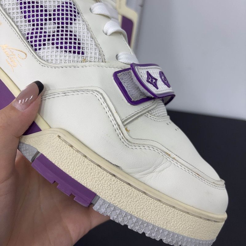 Louis Vuitton Louis Vuitton Trainer White Purple Fashion Sneakers -2505 Size US 8 / IT 38 - 6 Thumbnail