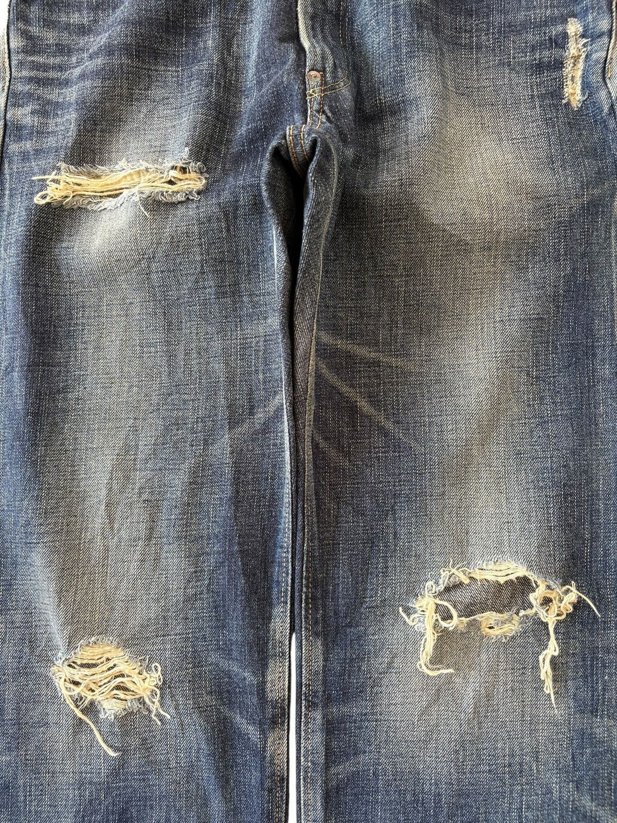 Edwin Vintage Edwin 505 Selvedge Distressed Baggy Heavy Jeans Size US 33 - 6 Thumbnail