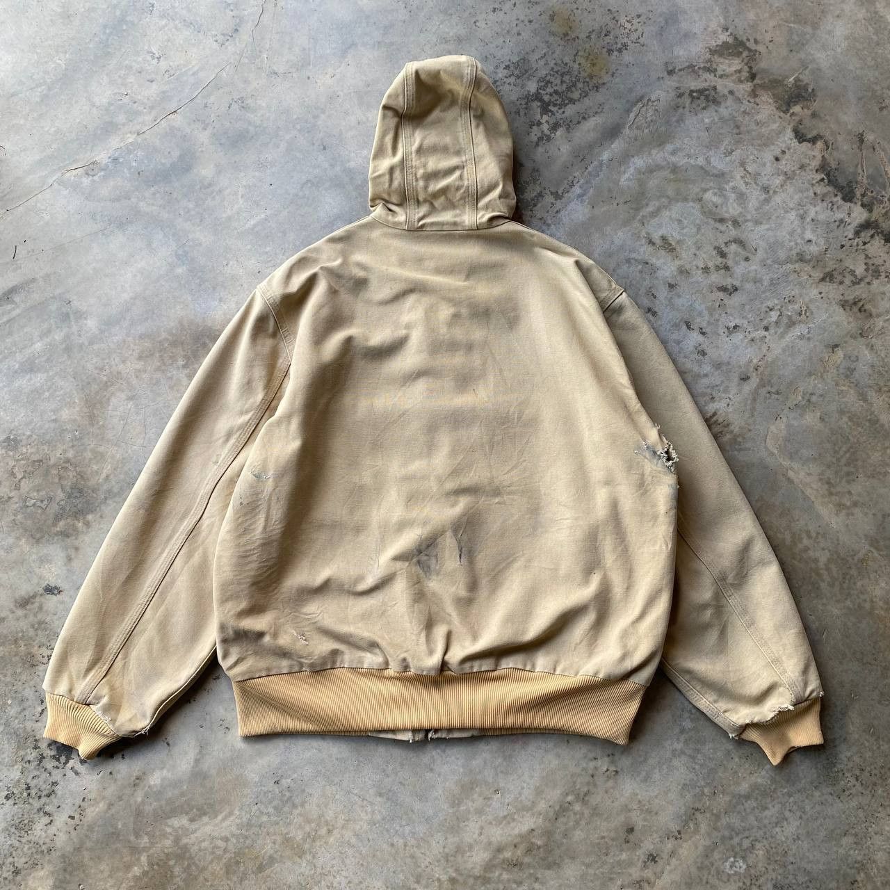 Carhartt × Vintage VINTAGE CARHARTT CANVAS JUMPER TRASHED DISTRESSED HOODIE Size US L / EU 52-54 / 3 - 12 Thumbnail