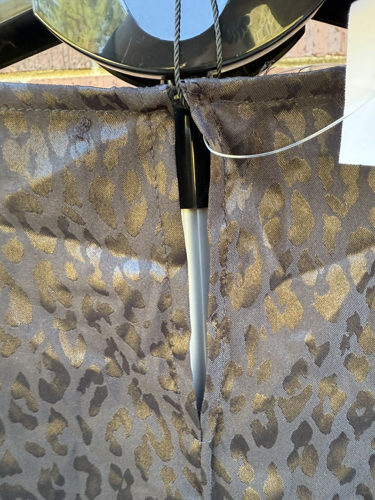 Other Mustard Seed Satin Top Black Cheetah Leopard V Neck Size L / US 10 / IT 46 - 7 Thumbnail