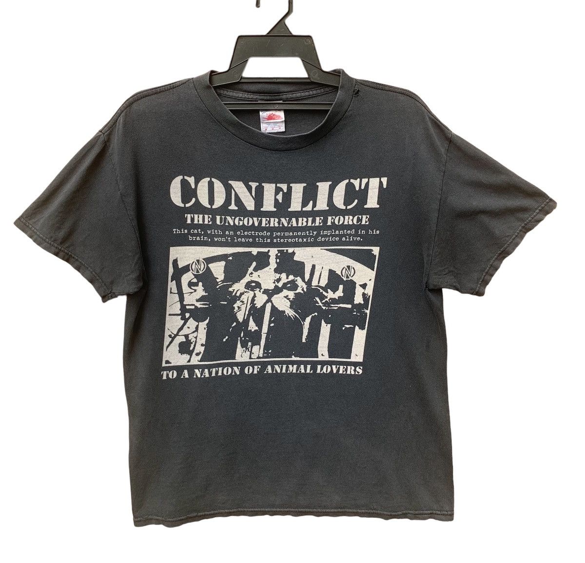 Band Tees Distressed CONFLICT Anarcho-Punk Band The Ungovernable Force Size US M / EU 48-50 / 2 - 1 Thumbnail
