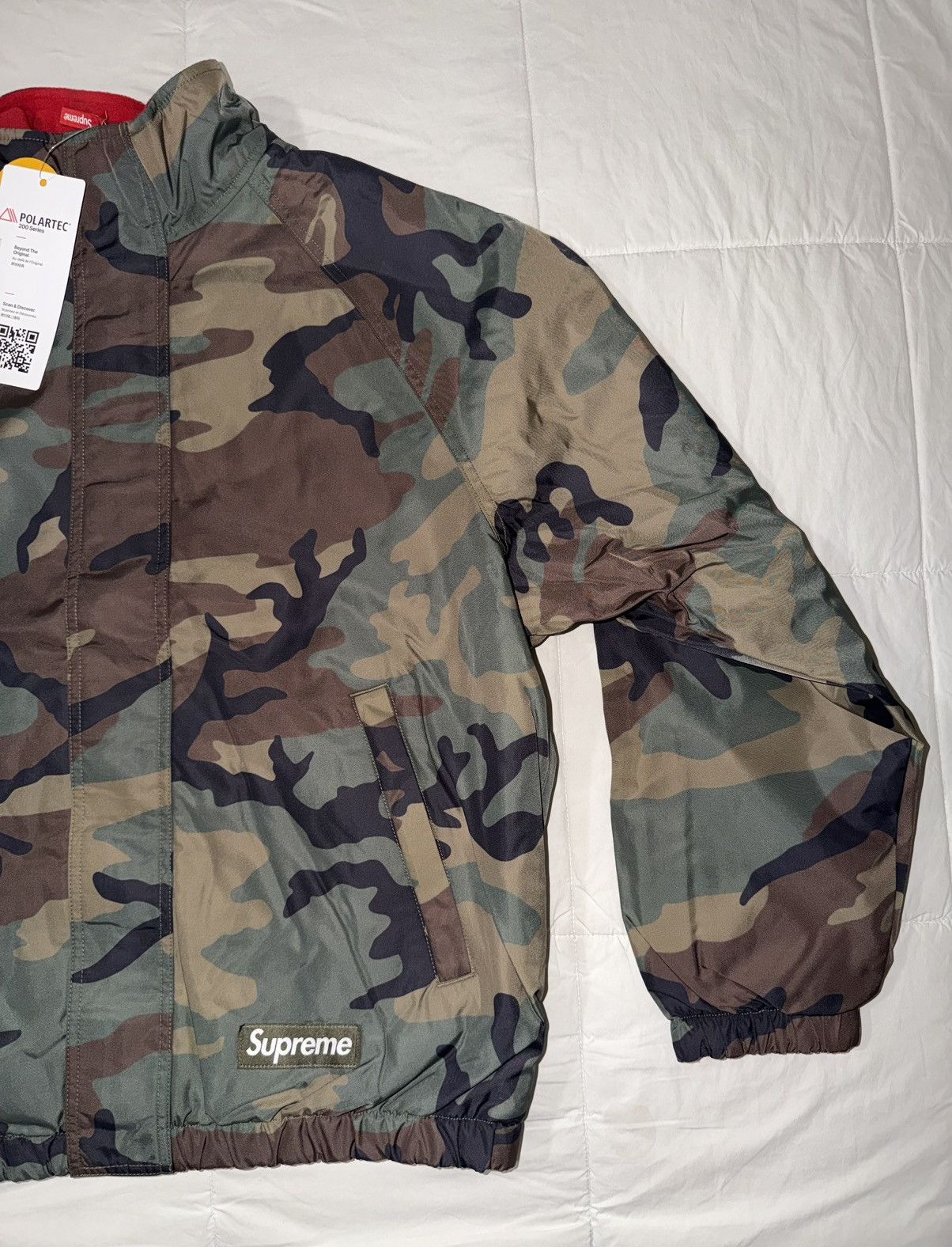 Supreme Supreme Polartec Reversible Track Jacket Woodland Camo (M) Size US M / EU 48-50 / 2 - 2 Thumbnail