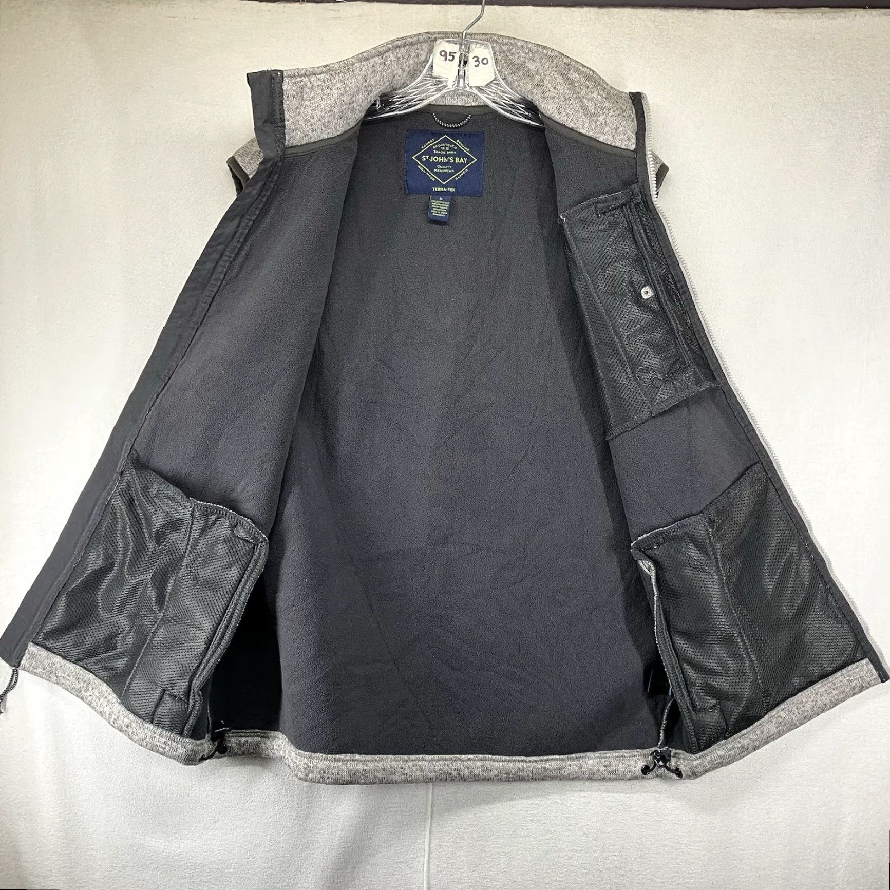 Vintage St Johns Bay Vest Terra-Tex Mens M Gray Knit Zip Outdoor Casual Layering Pocket Shirt Size US M / EU 48-50 / 2 - 3 Thumbnail