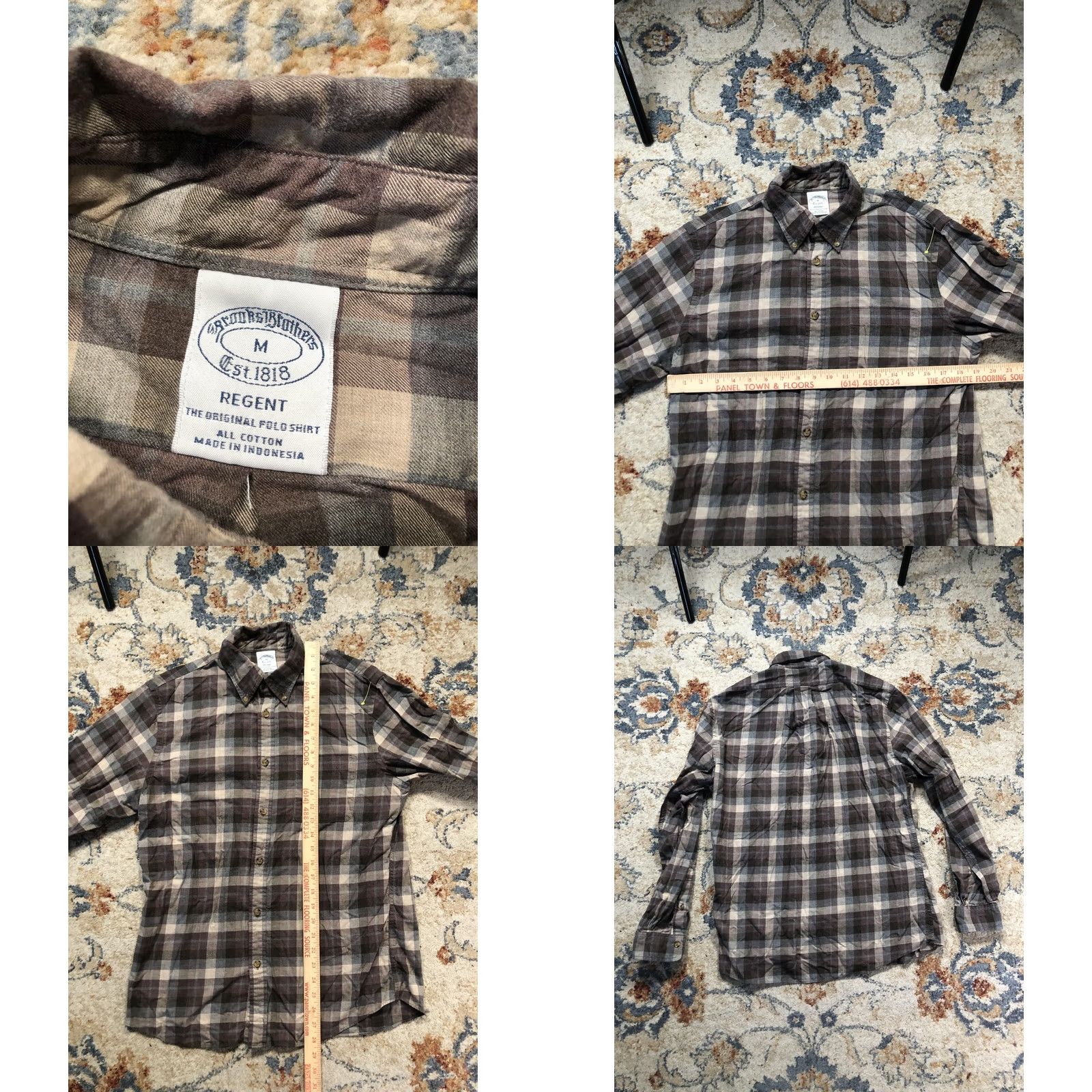 Brooks Brothers Brooks Brothers Shirt Mens M Brown Plaid Long Sleeve Button-Down Casual Shirt Size US M / EU 48-50 / 2 - 8 Thumbnail