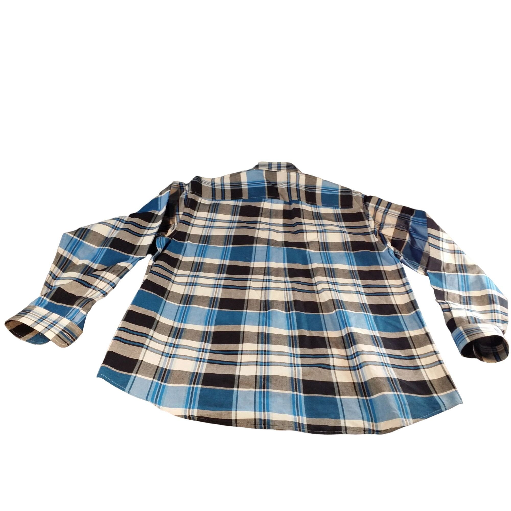 CINCH Cinch Button Up Shirt Men Sz XL Blue Black Plaid Long Sleeve Size US XL / EU 56 / 4 - 7 Thumbnail