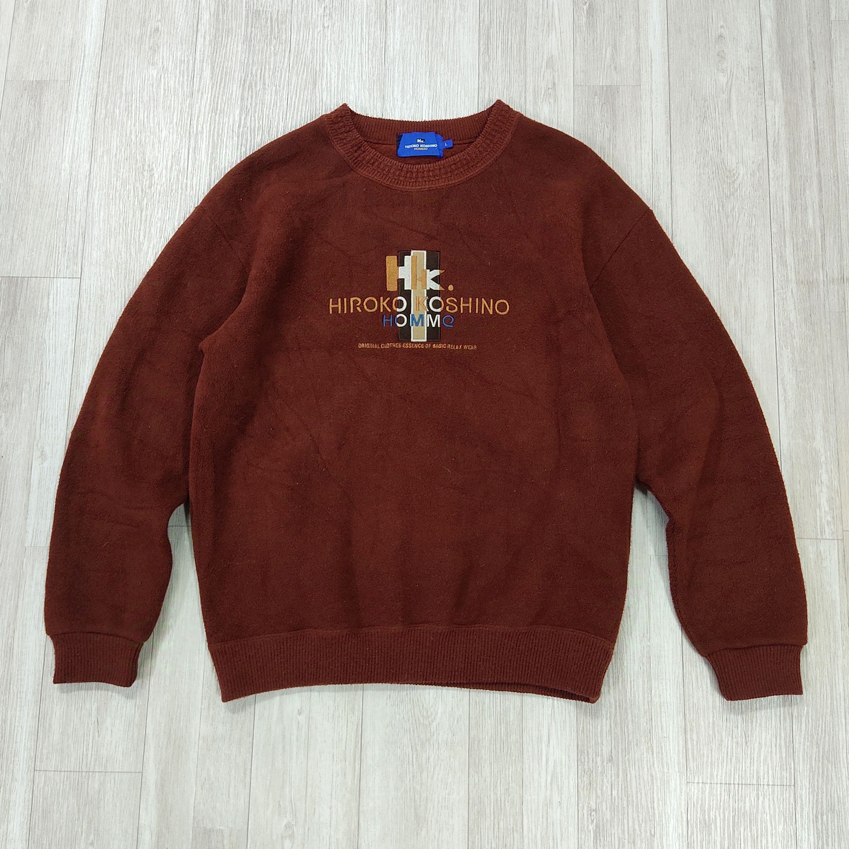 Hiroko Koshino Homme × Japanese Brand Hiroko Koshino Homme Crewneck Wool Sweatshirt Size US L / EU 52-54 / 3 - 3 Thumbnail