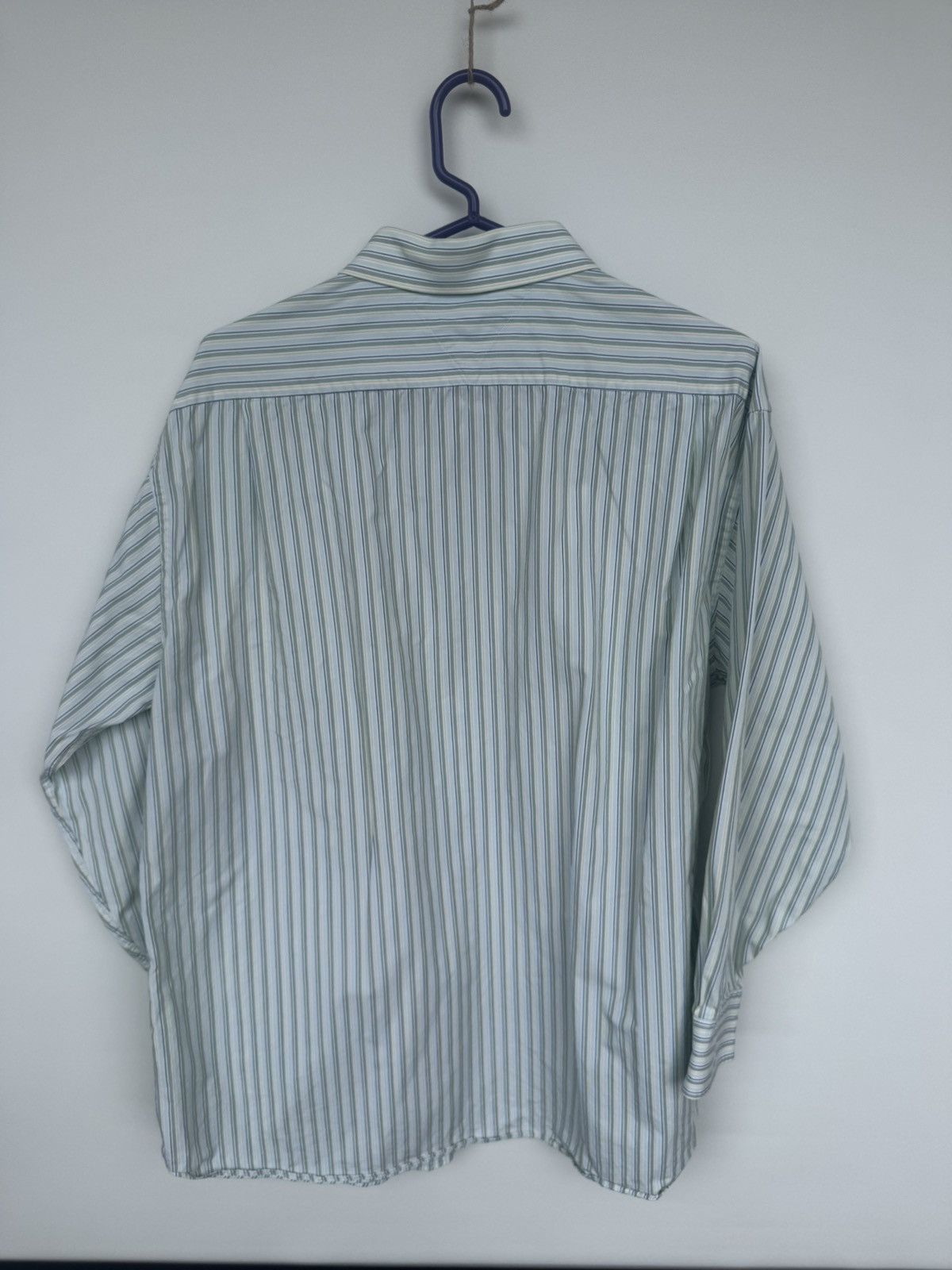 Tommy Hilfiger Blue Green Stripped Tommy Button Up Size US L / EU 52-54 / 3 - 2 Thumbnail