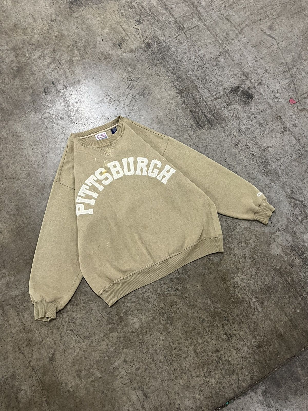 Vintage Earth tone boxy fit cream Pittsburgh spell out crewneck Size US XL / EU 56 / 4 - 2 Thumbnail