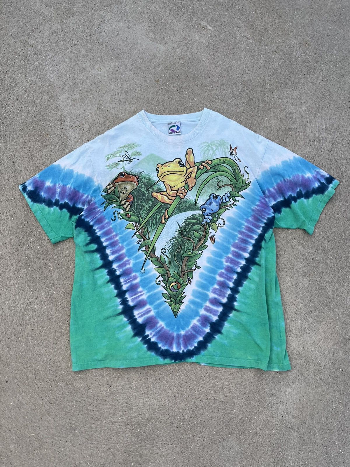 Liquid Blue Liquid Blue 1998 Rainforest Cafe Frog Tee | Grailed