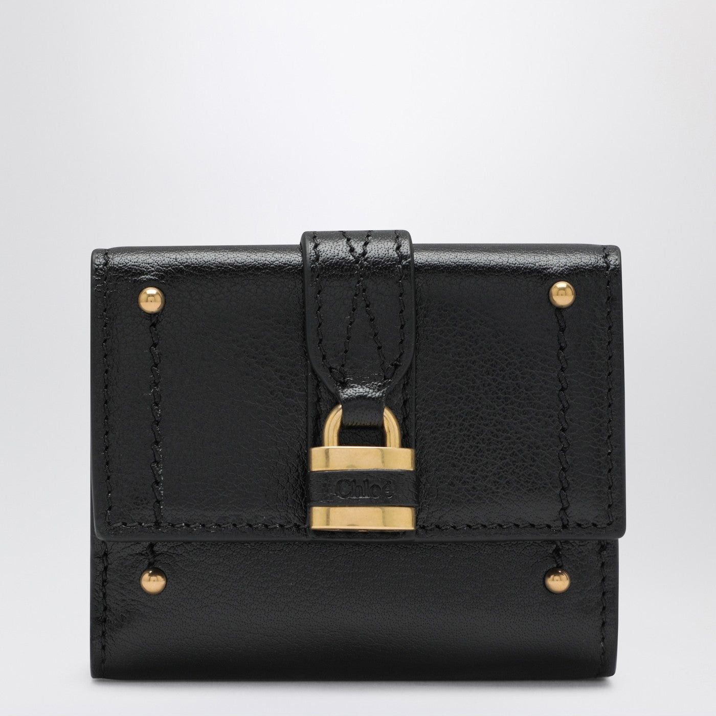 Chloe Chloe Mini Black Paddington Trifold Leather Wallet Size ONE SIZE - 1 Thumbnail