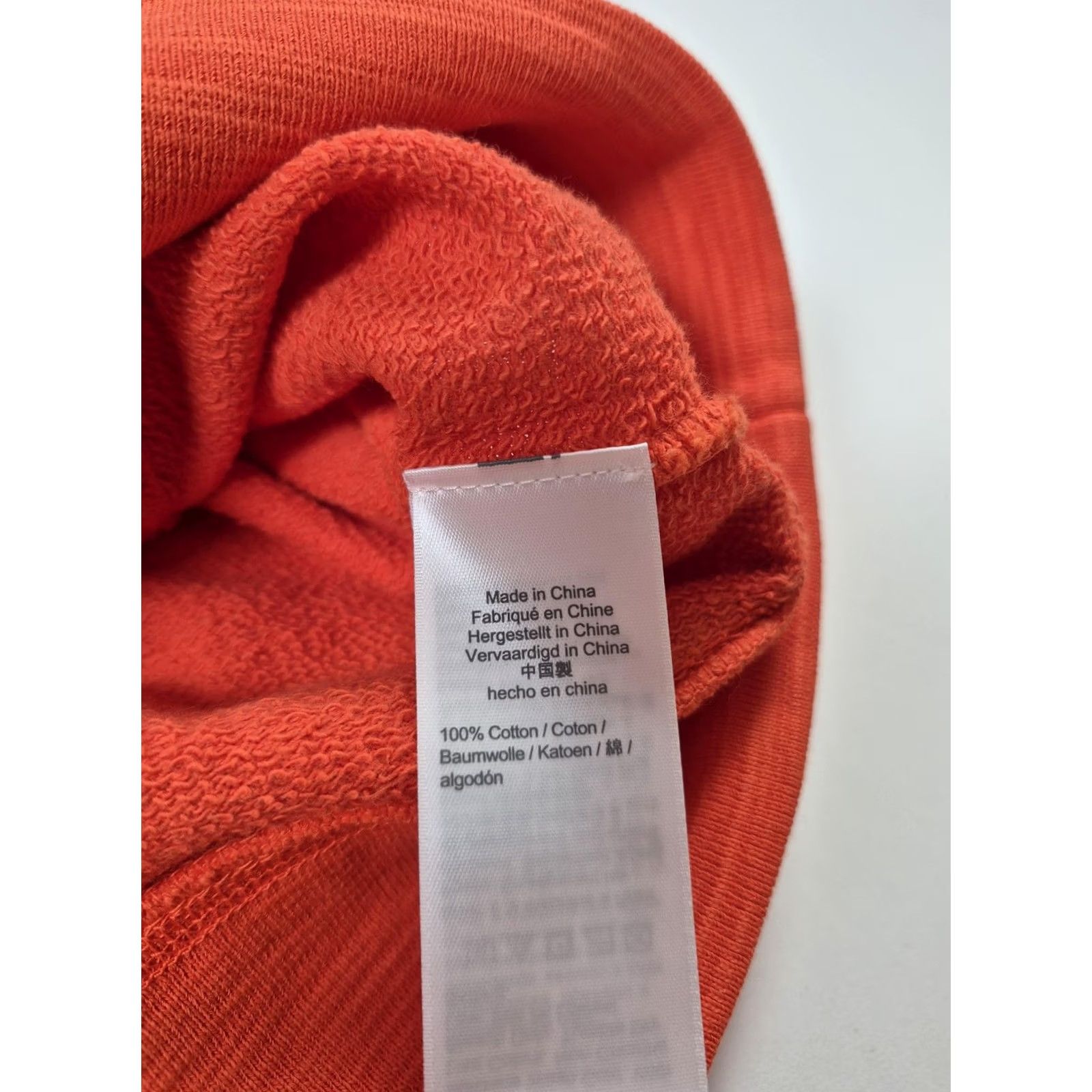J.Crew VINTAGE J.Crew Hoodie Mens Small Orange Pullover Fleece Garment Dyed Pockets Knit Lightweight Overall AB718 Mens Size US S / EU 44-46 / 1 - 5 Thumbnail