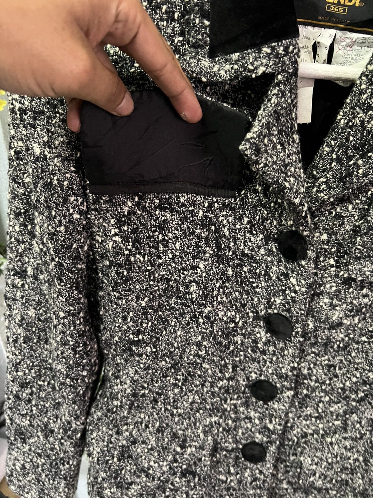 Fendi Authentic Fendi Tweed Coat Size S / US 4 / IT 40 - 9 Thumbnail