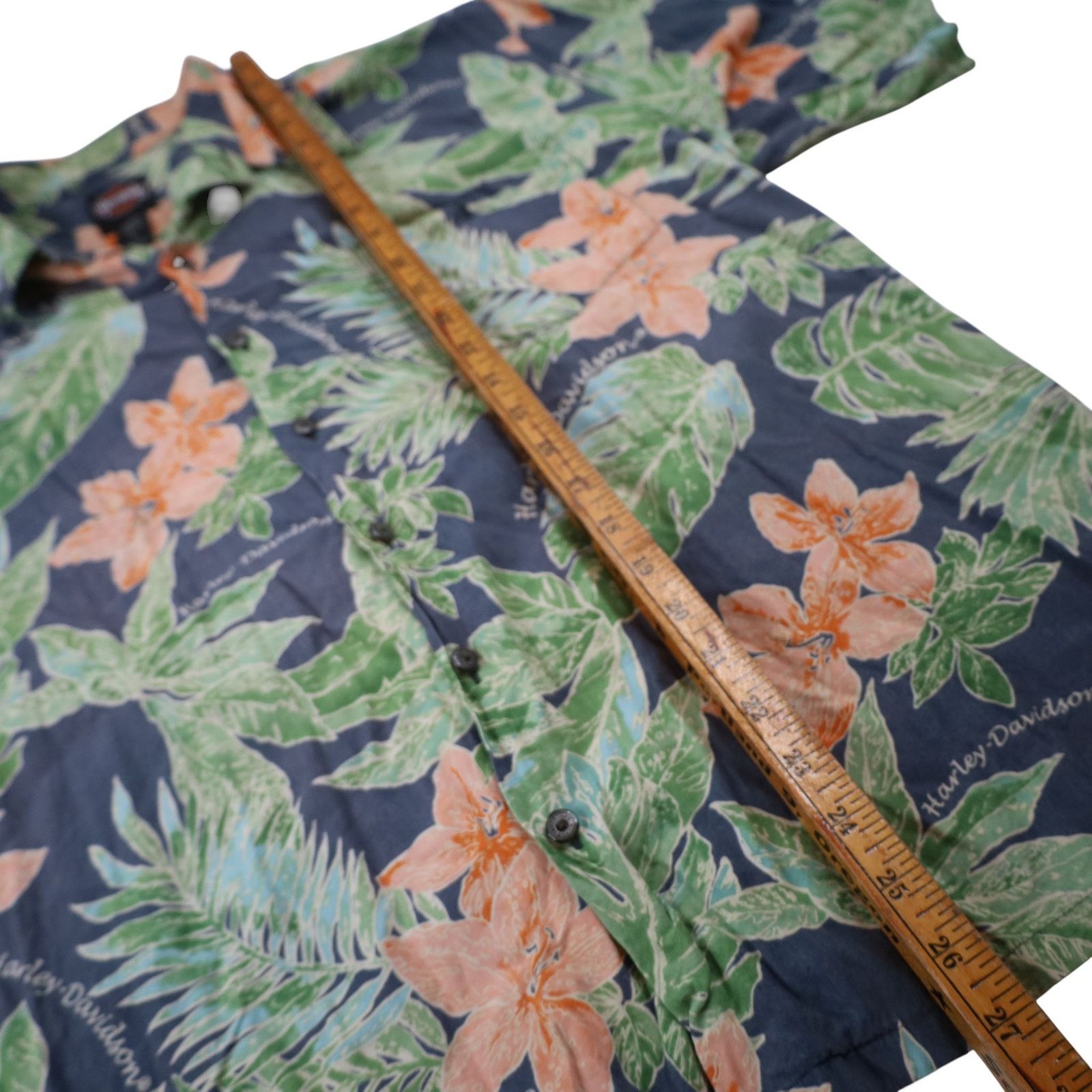Harley Davidson × Vintage Vintage Harley Davidson Floral Hawaiian Button Up Shirt Size US XL / EU 56 / 4 - 8 Thumbnail