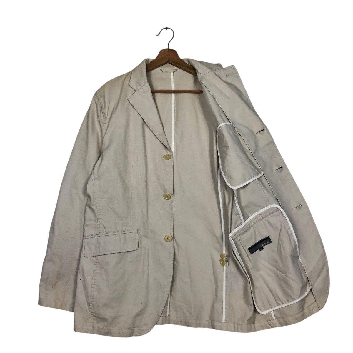 Japanese Brand 🔥VINTAGE DUCK CANVAS CHORE WORK JACKET ONBOARD ISSEY MIYAKE Size US L / EU 52-54 / 3 - 13 Thumbnail