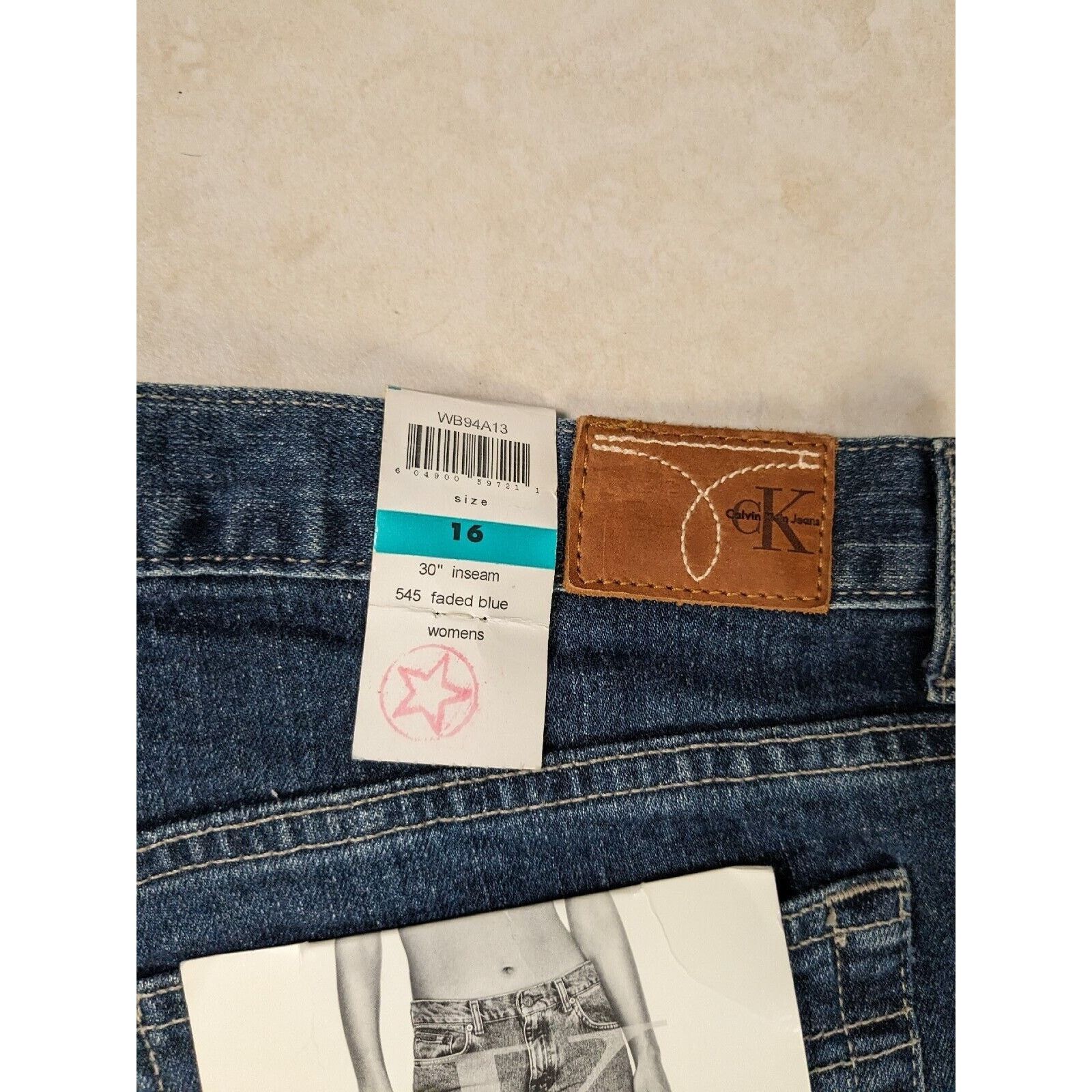 Calvin Klein NWT Calvin Klein Bootcut Jeans Size 16 Vtg Wash Faded Denim Size 38" / US 16 / IT 52 - 12 Thumbnail