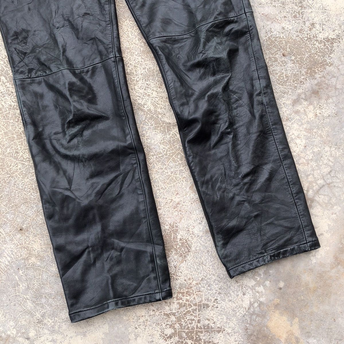 Leather × Paul Smith PAUL SMITH London Black Leather Pants Size US 31 - 7 Thumbnail