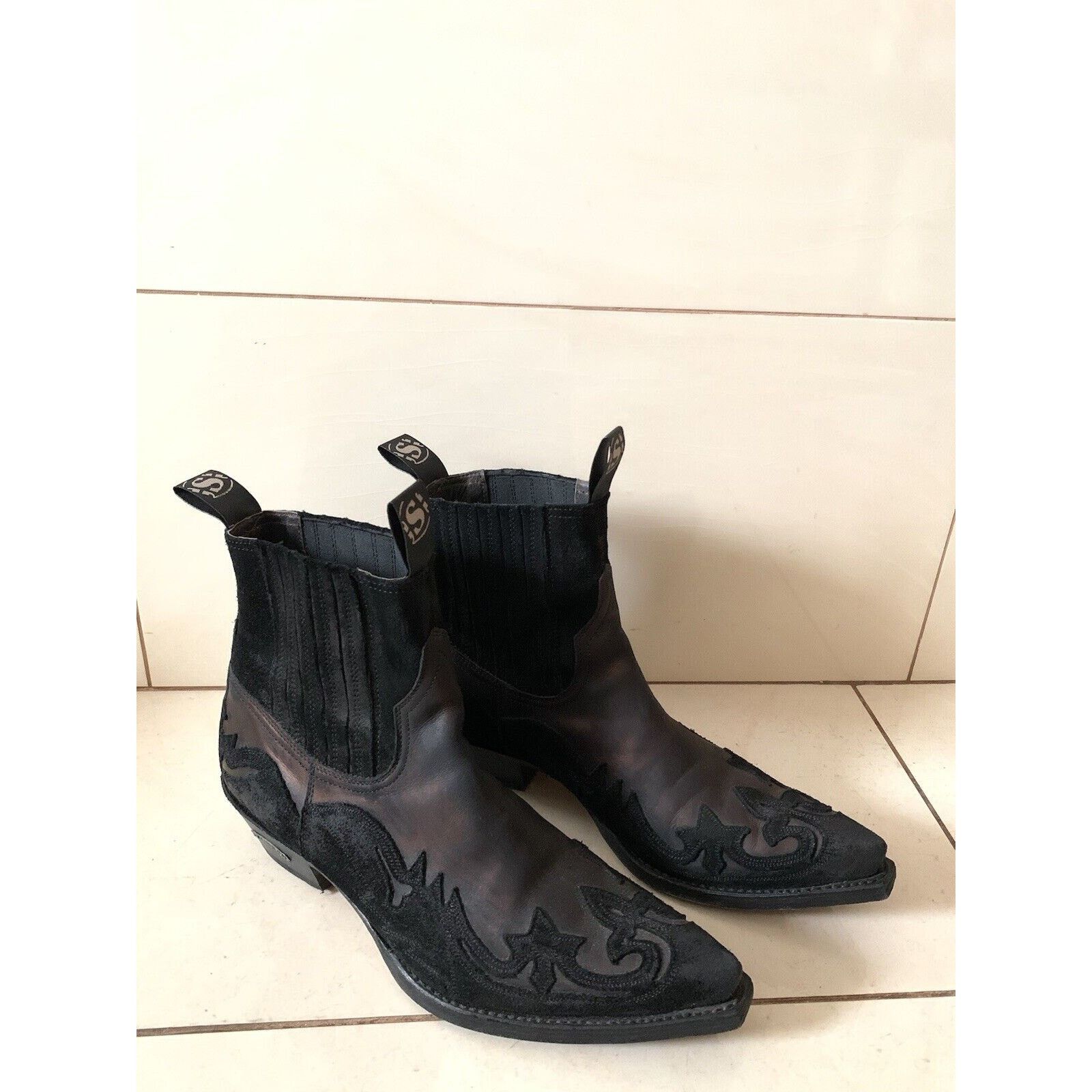 Sendra Men's SENDRA Cowboy Leather Boots Bronze EU 45 UK 10 US 10.5 Size US 10.5 / EU 43-44 - 16 Thumbnail