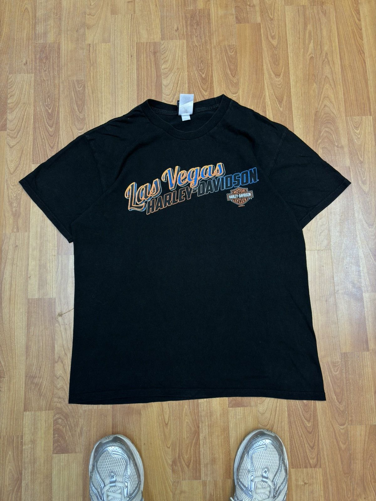 Harley Davidson × Vintage Vintage Harley Davidson Motorcycle Las Vegas T-Shirt Size US L / EU 52-54 / 3 - 3 Thumbnail
