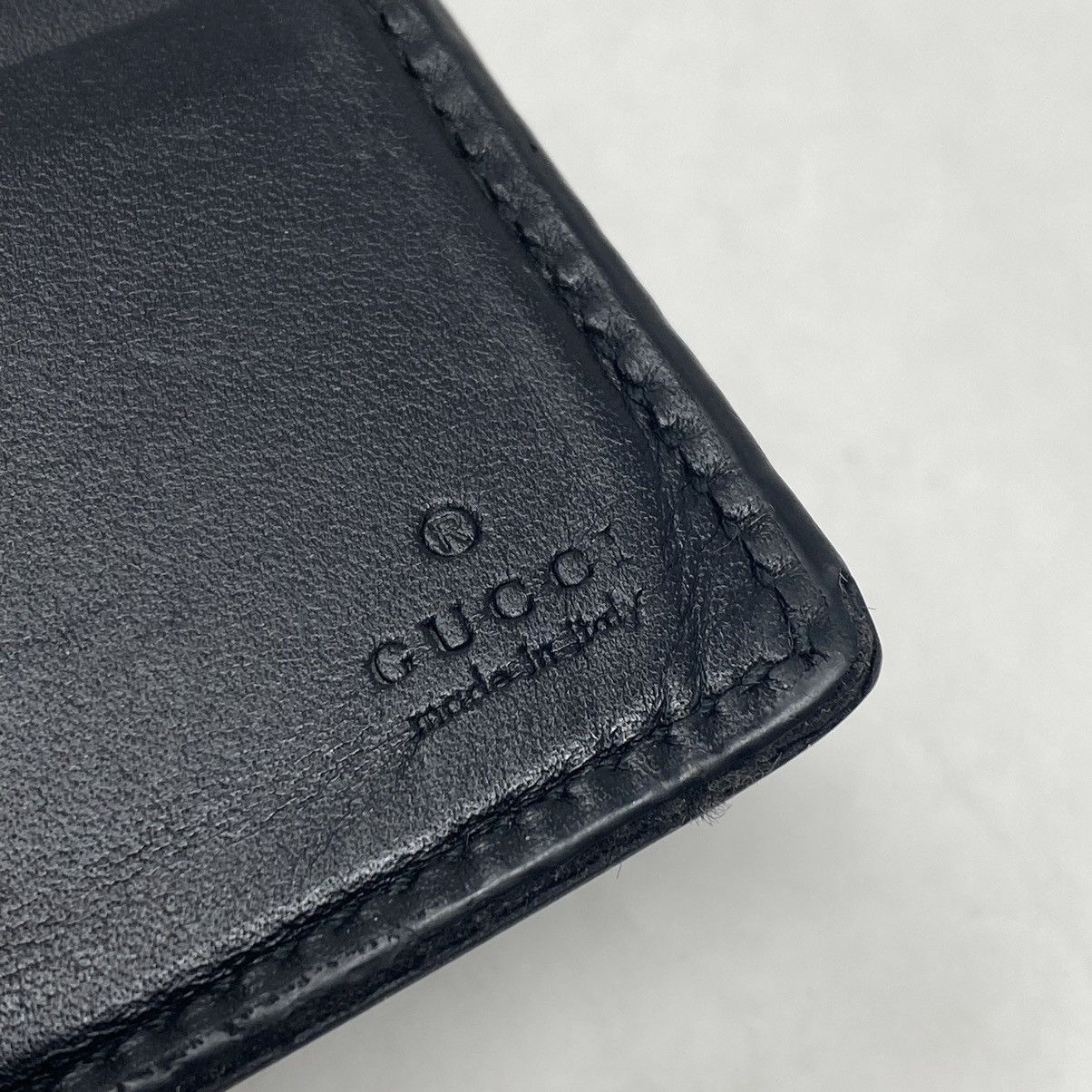 Gucci Gucci GG Leather Bi-Fold Black Wallet Size ONE SIZE - 6 Thumbnail