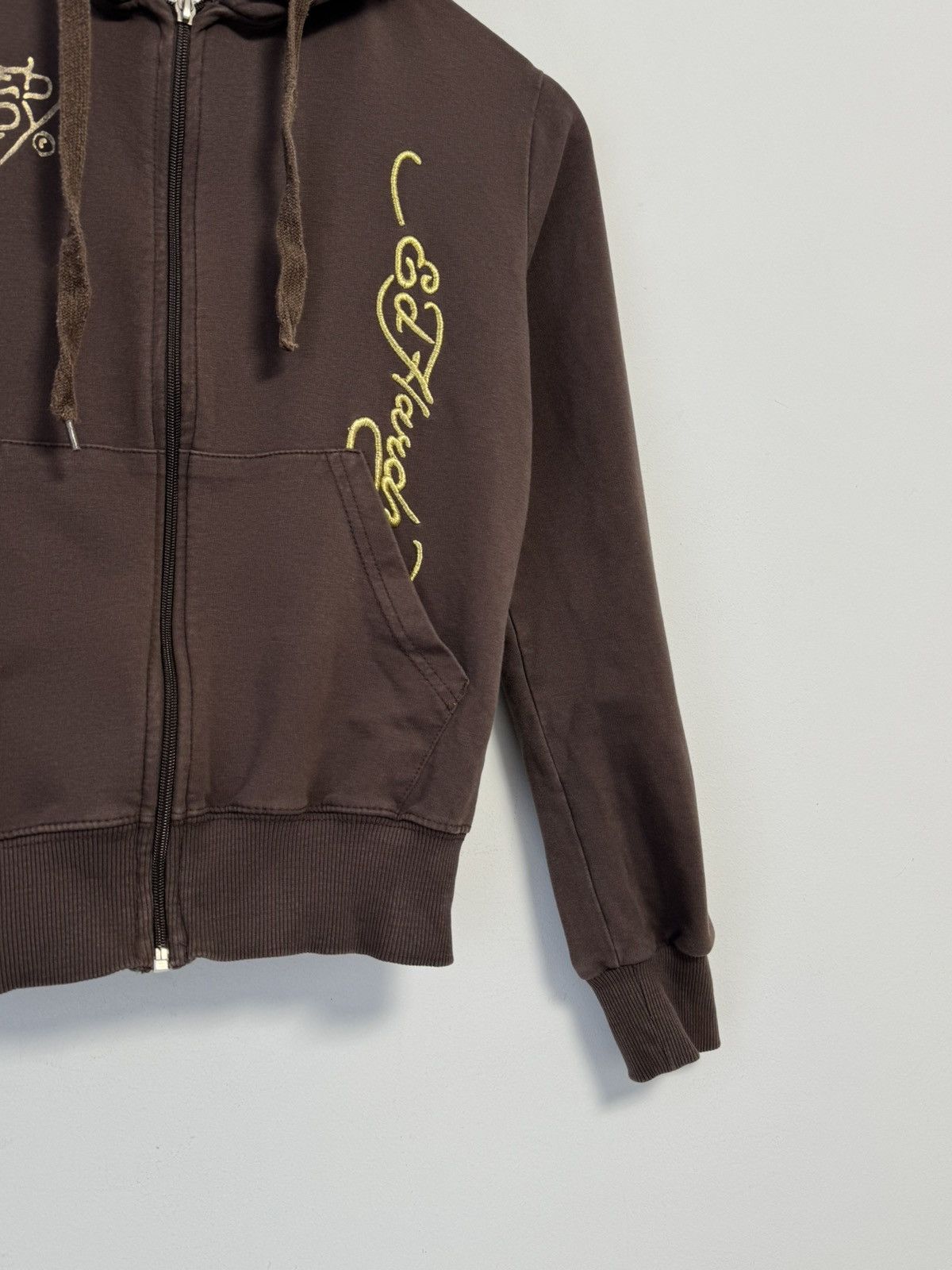 Ed Hardy Ed Hardy Vintage Y2K Style Ful Zip Hoodie Brown Size L / US 10 / IT 46 - 3 Thumbnail